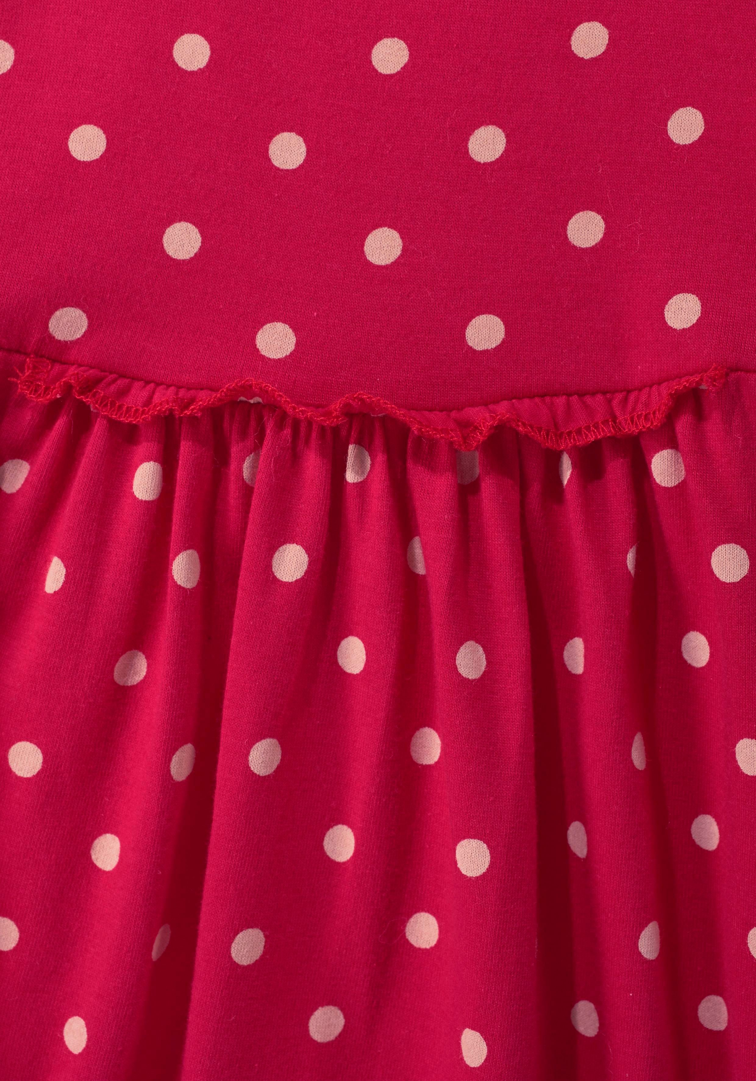 KIDSWORLD Jerseyjurk Voor kleine meisjes feestelijke gelegenheden, knie-vrij, modieuze stijl, van puur katoen (set, 2-delig)