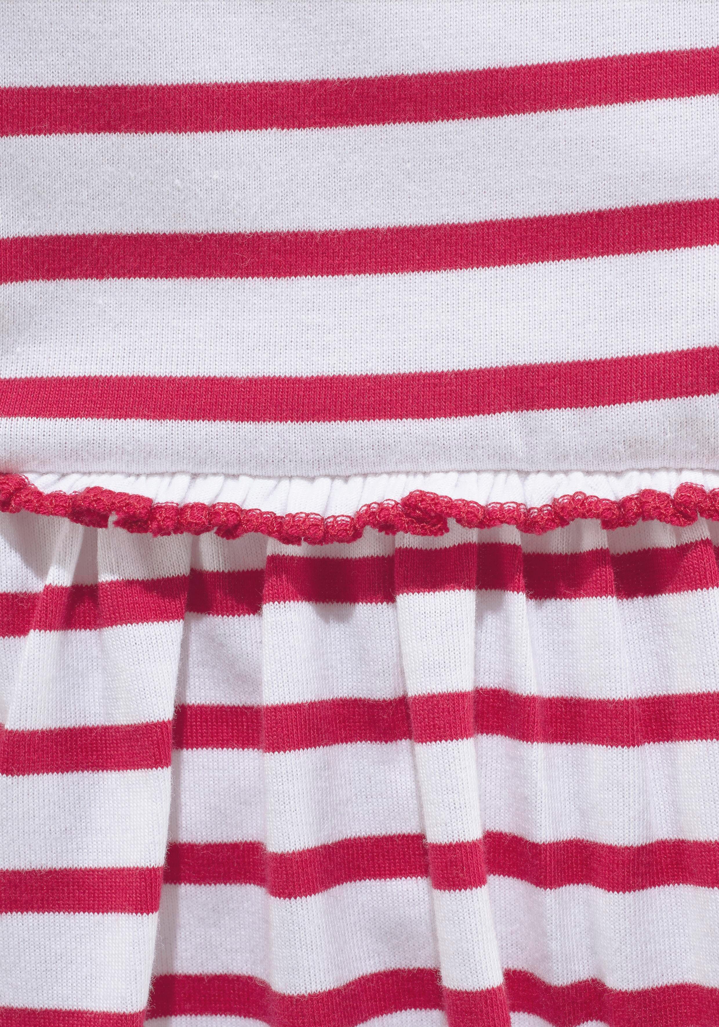 KIDSWORLD Jerseyjurk Voor kleine meisjes feestelijke gelegenheden, knie-vrij, modieuze stijl, van puur katoen (set, 2-delig)