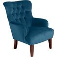 max winzer chesterfield-fauteuil bradley met elegante knoopstiksels groen