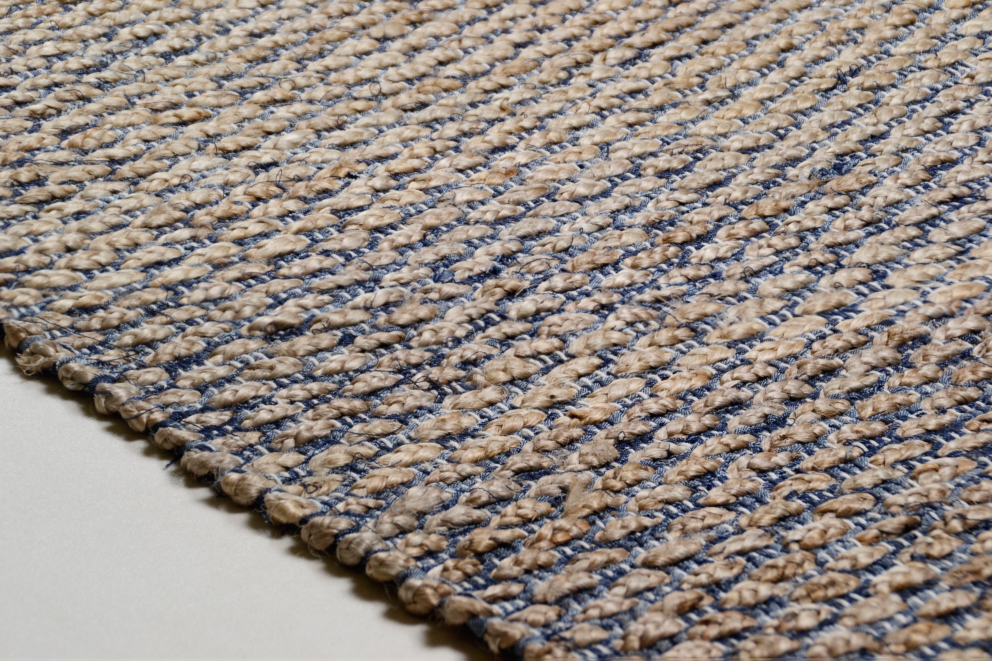 TOM TAILOR HOME Vloerkleed Braid Platweefsel, met de hand geweven, materiaal: 70% jute, 30% katoen