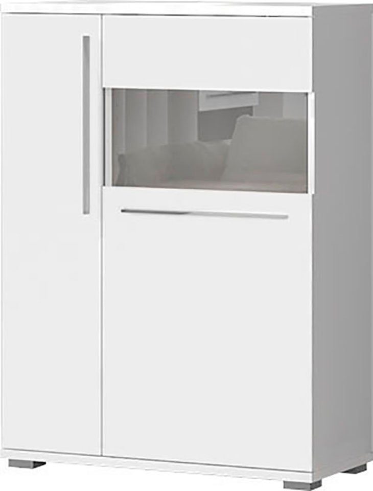 Places of Style Highboard Piano Vitrine UV-gecoat, soft close-functie