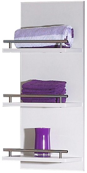 Schildmeyer Wandplank Nikosia Breedte 30 cm, 3 plateaus, met metalen reling