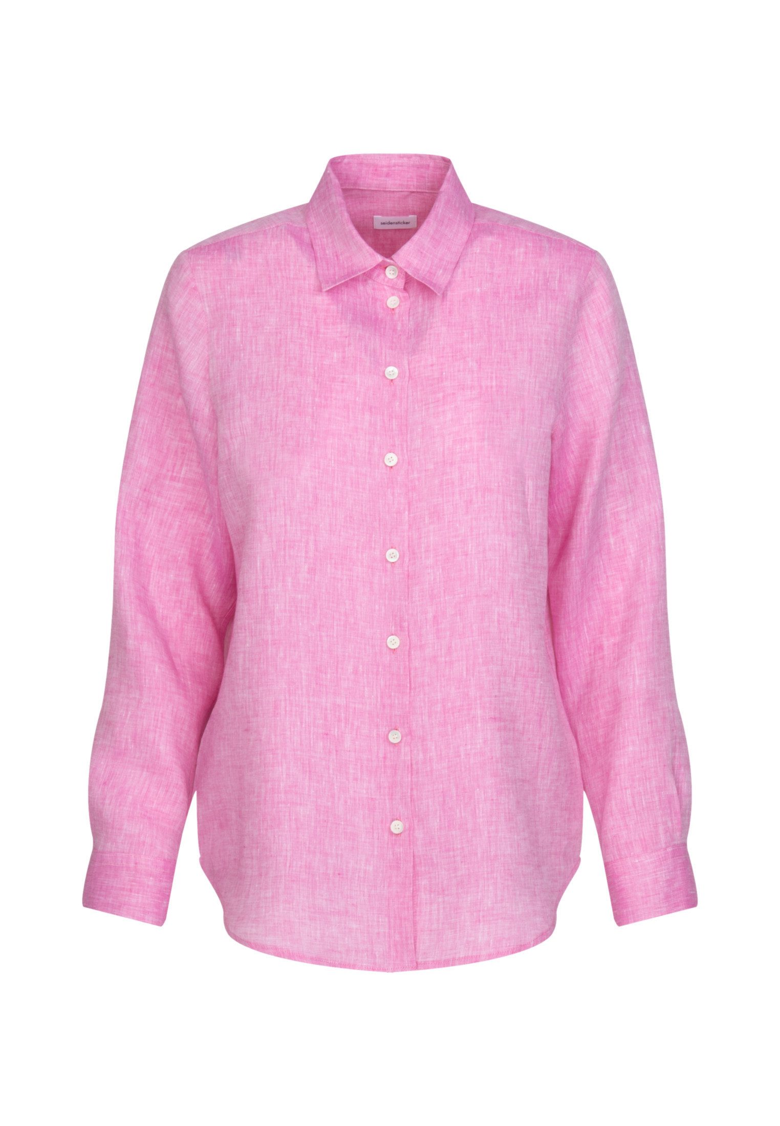 seidensticker Overhemdblouse Zwarte roos Lange mouwen kraag garenverver