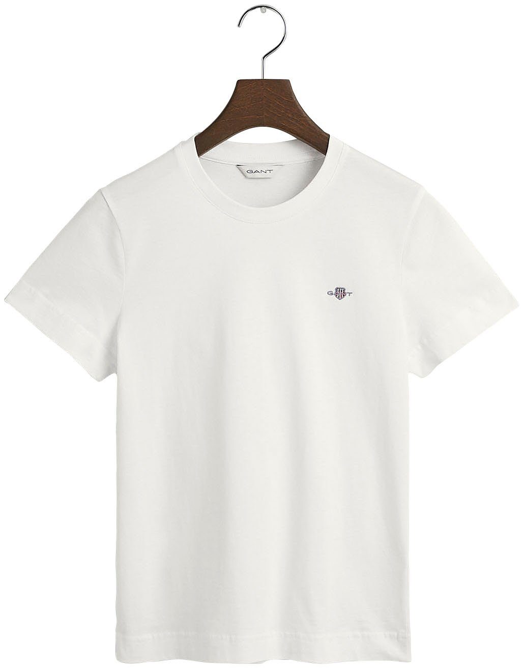 Gant T-shirt REG SHIELD KA T-SHIRT met een klein geborduurd wapenschild op de borst