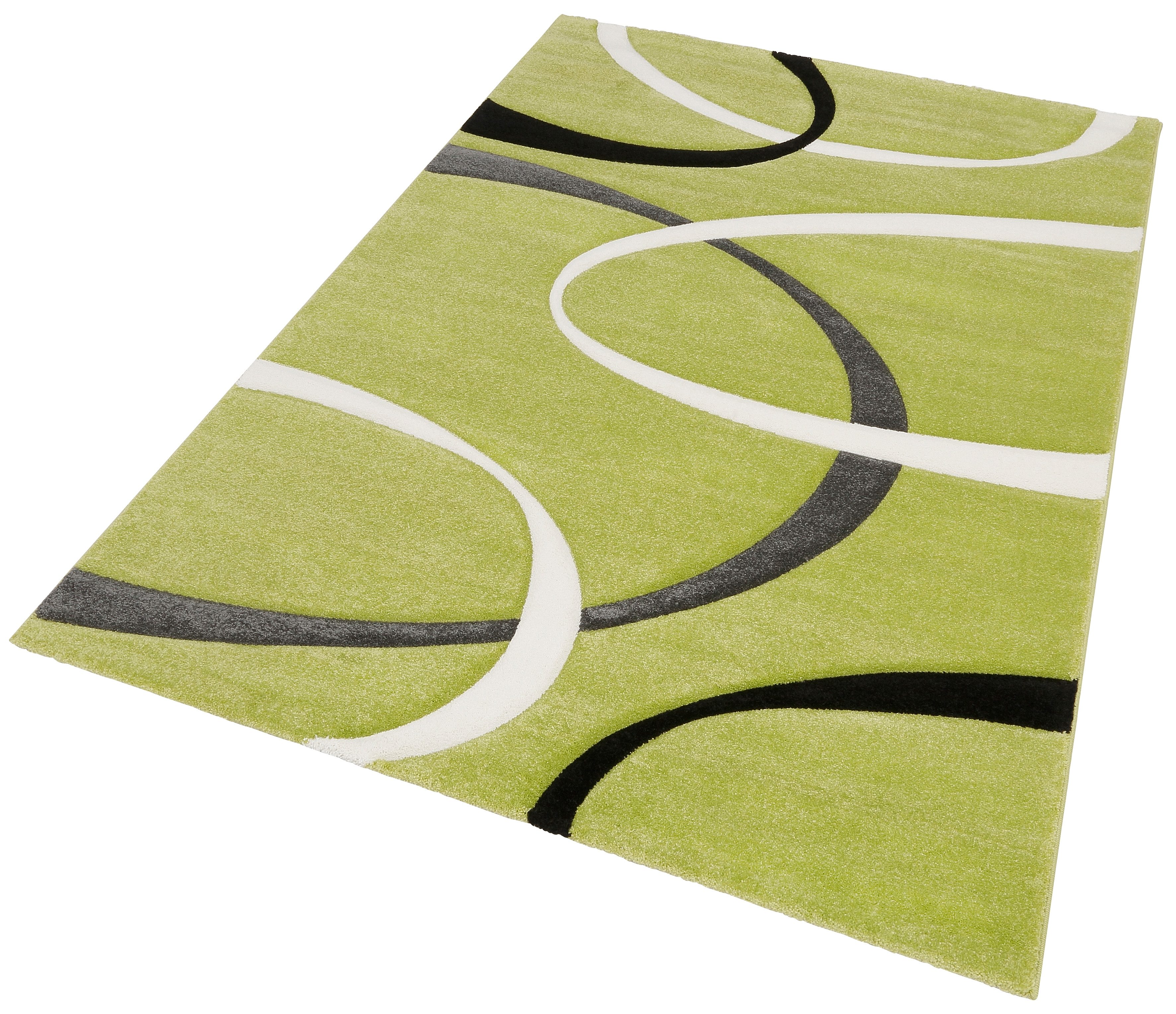 My home Vloerkleed Bilbao handgemaakt contourensnede, kortpolig, hoog-laag, 3d-design