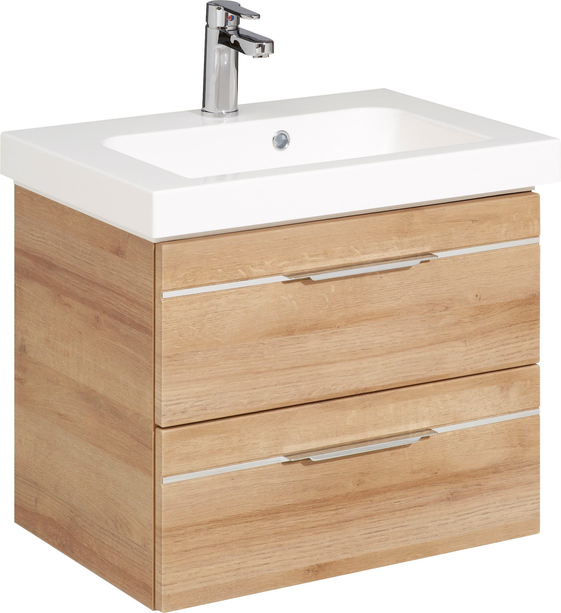 Saphir Badkamerserie Balto sprint, wastafelmeubel met mineraalmarmeren wastafel, 64,4 cm breed (1 stuk)