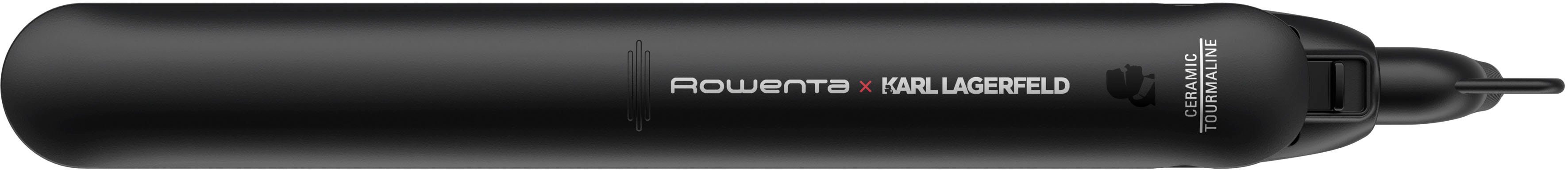 Rowenta Straightener ROWENTA x Karl Lagerfeld SF161L Easyliss straightener Bediening met één knop, keramische toermalijn coating, beweegbare platen