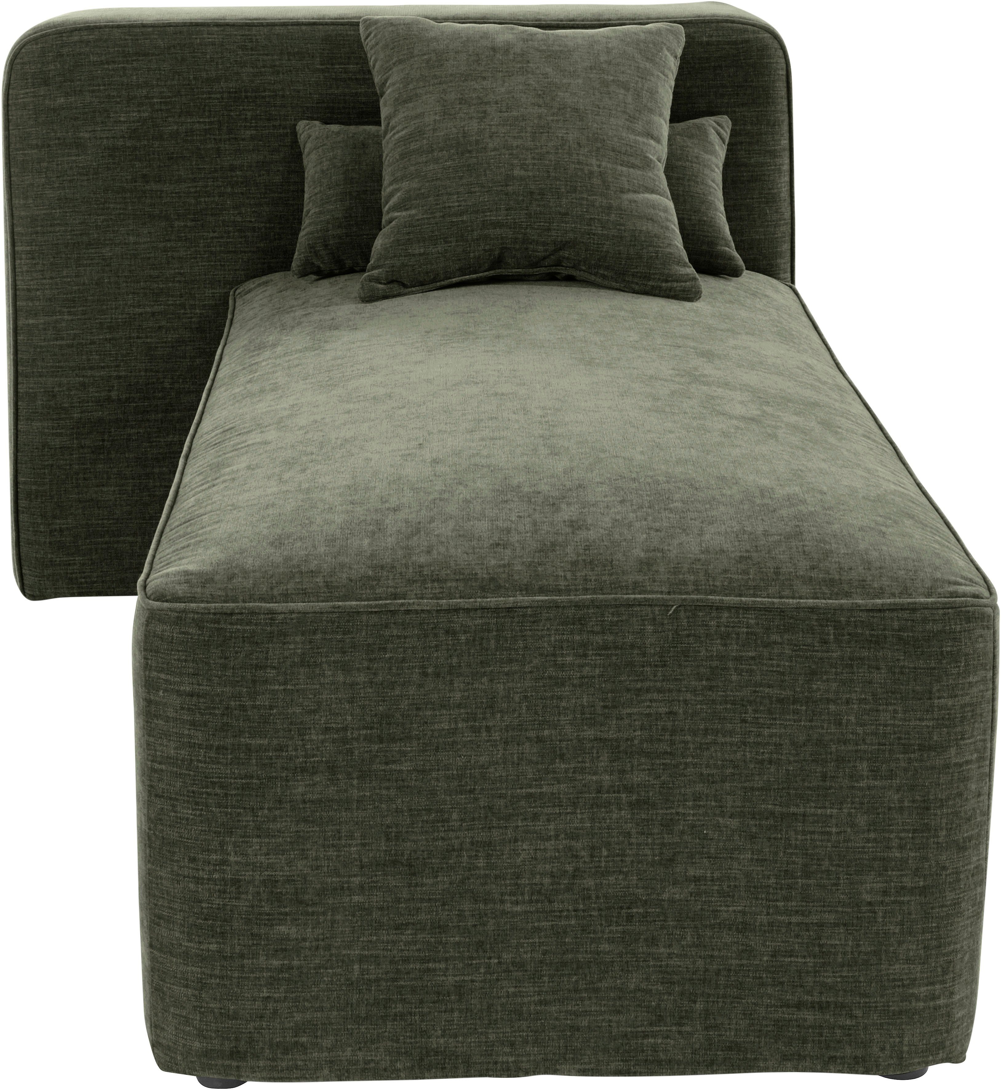 andas Ottomane Sundstrup Moduleserie, individuele samenstelling groen, chaise longues, Ottomane rechts