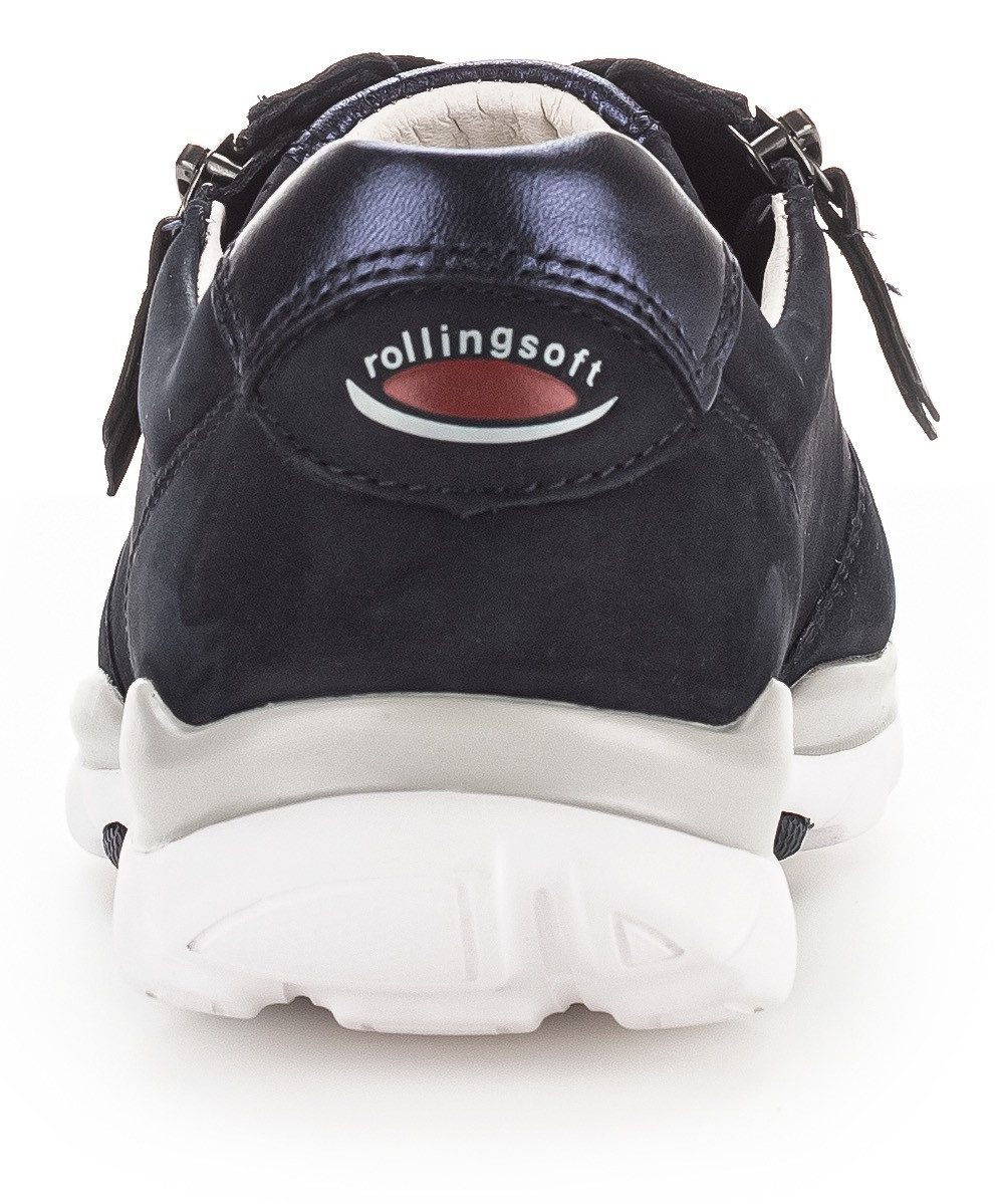 Gabor Rollingsoft Sneakers met sleehak vrijetijdsschoen, lage schoen, veterschoen met optifit verwisselbare inlegzool