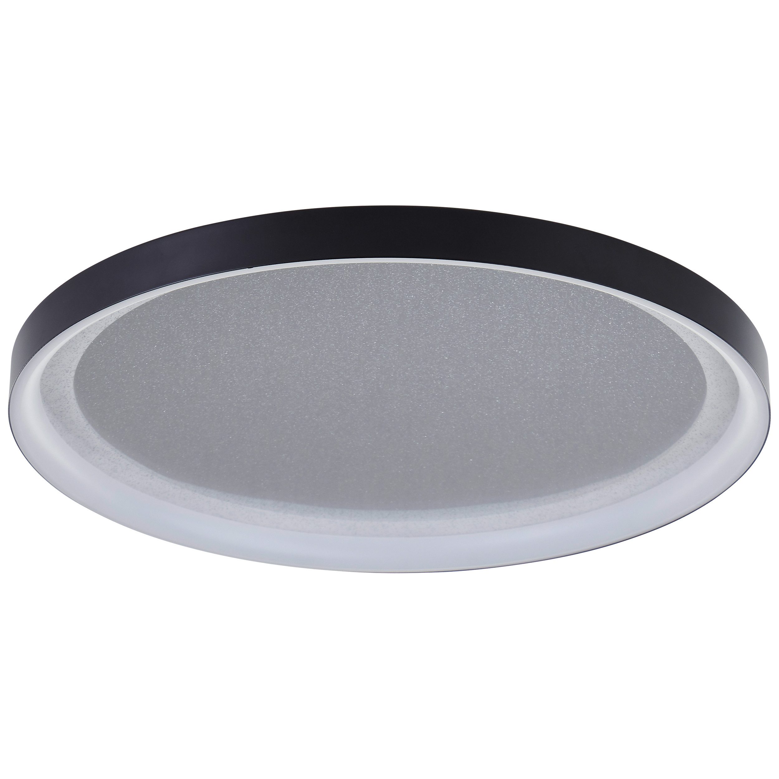 Brilliant Leuchten Led-plafondlamp Quito Glittereffect, 3 standen dimmer, Ø 42 cm, 3800 lm, 3000 K, zwart