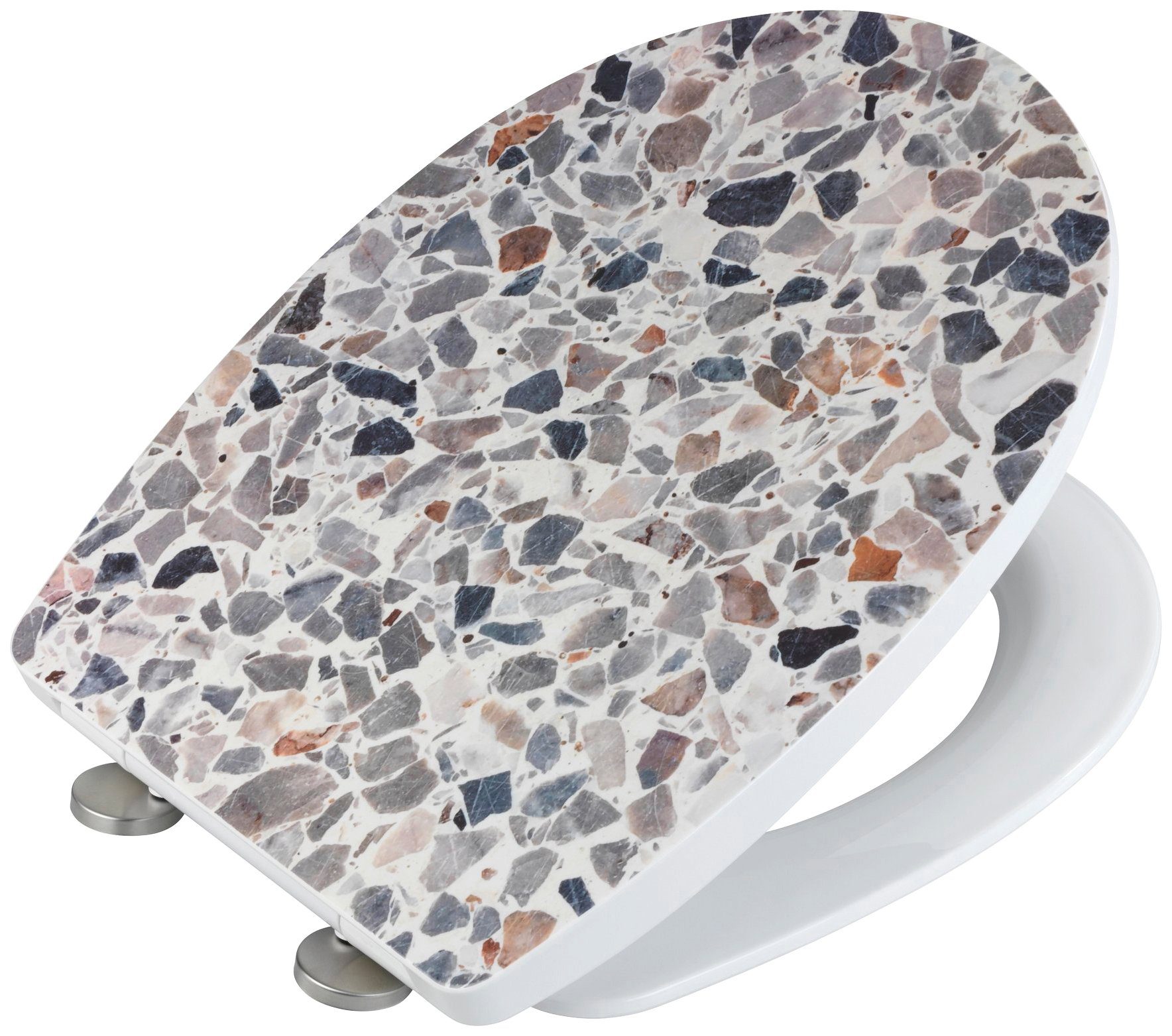 WENKO Toiletzitting Terrazzo High Gloss (1 stuk)