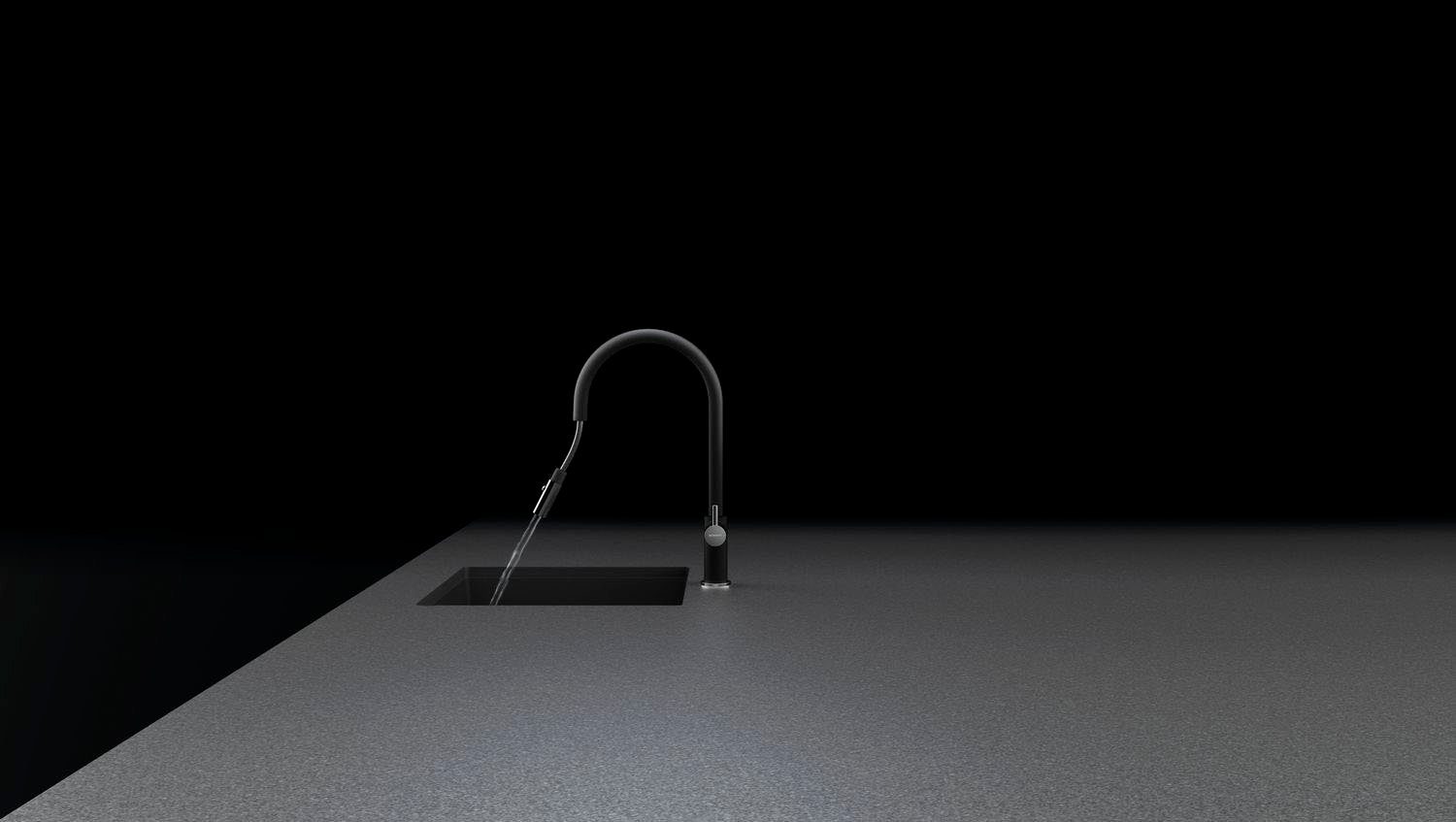 Schock Keukenkraan HEKATE SB uitschuifbaar, temperatuurbegrenzer, waterbesparende functie, terugstroombegrenzer, 180°