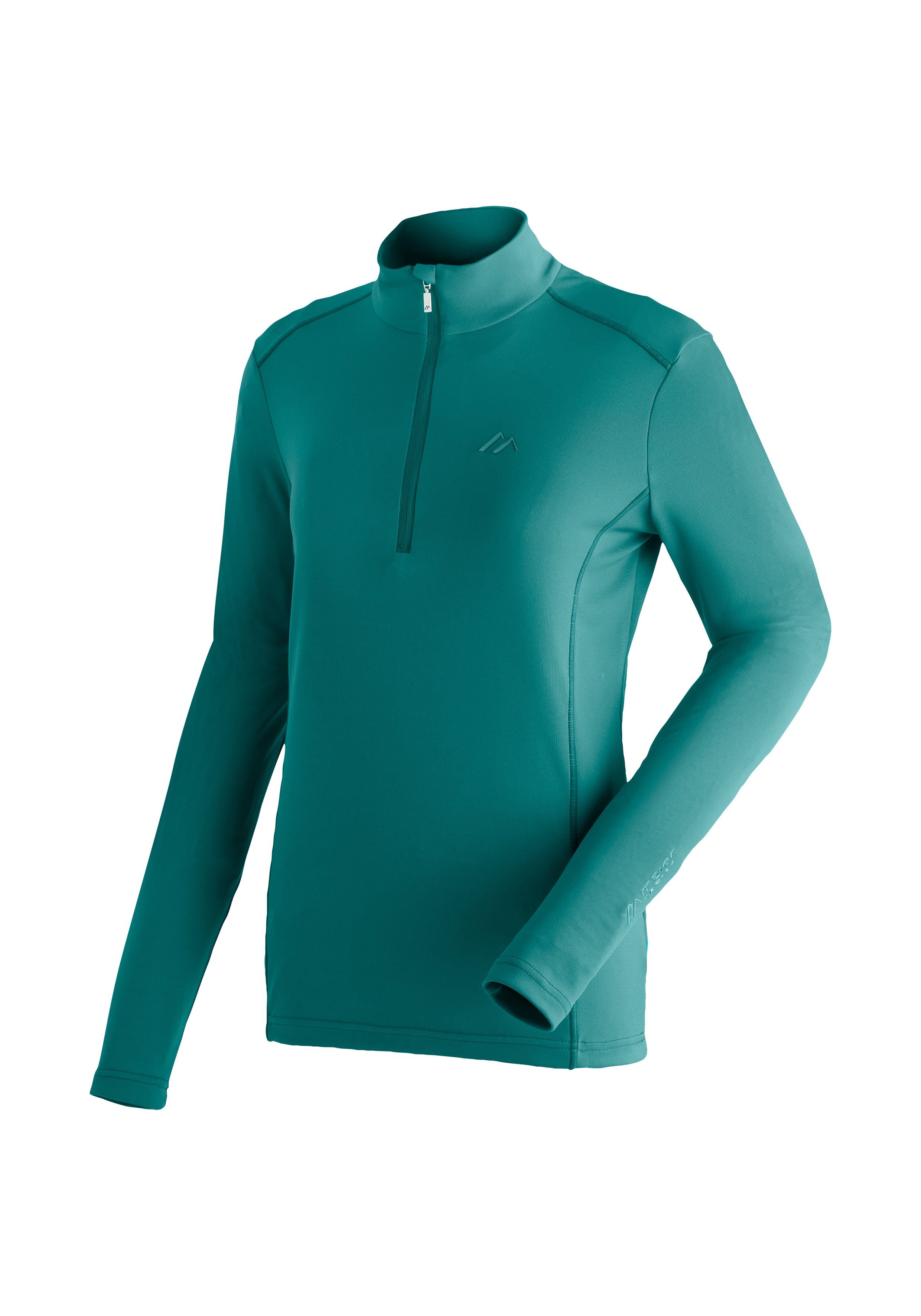 Maier Sports Fleecetrui Jenna Rec Dames midlayer elastisch en onderhoudsvriendelijk half-zip fleece