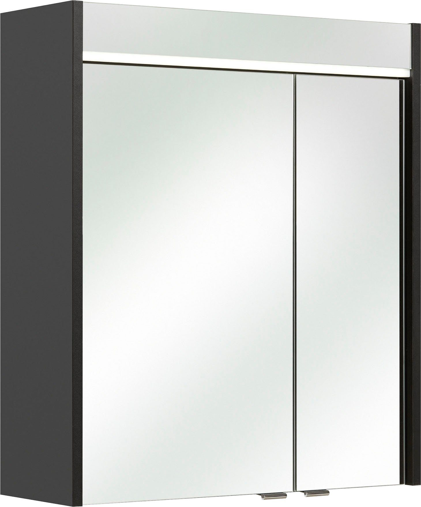Saphir Spiegelkast Quickset 327 badkamermeubel, 2 spiegeldeuren, 2 legplanken, 60 cm breed