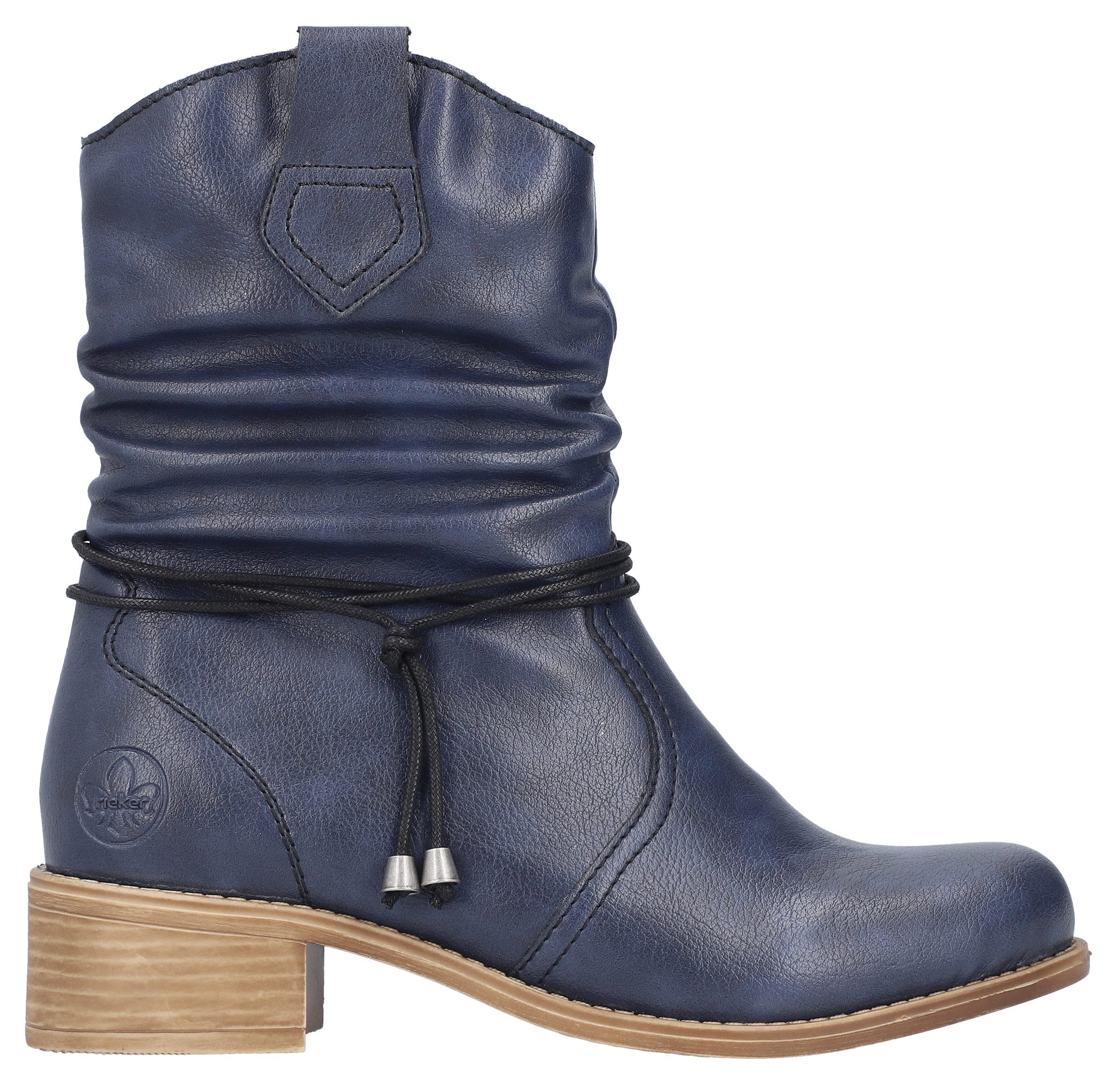 Rieker Winterlaarsjes laarzen, hakken, slouchy schacht, met binnenrits