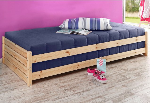 Bed van massief grenen in set van 2 Bed van massief grenen in set van 2