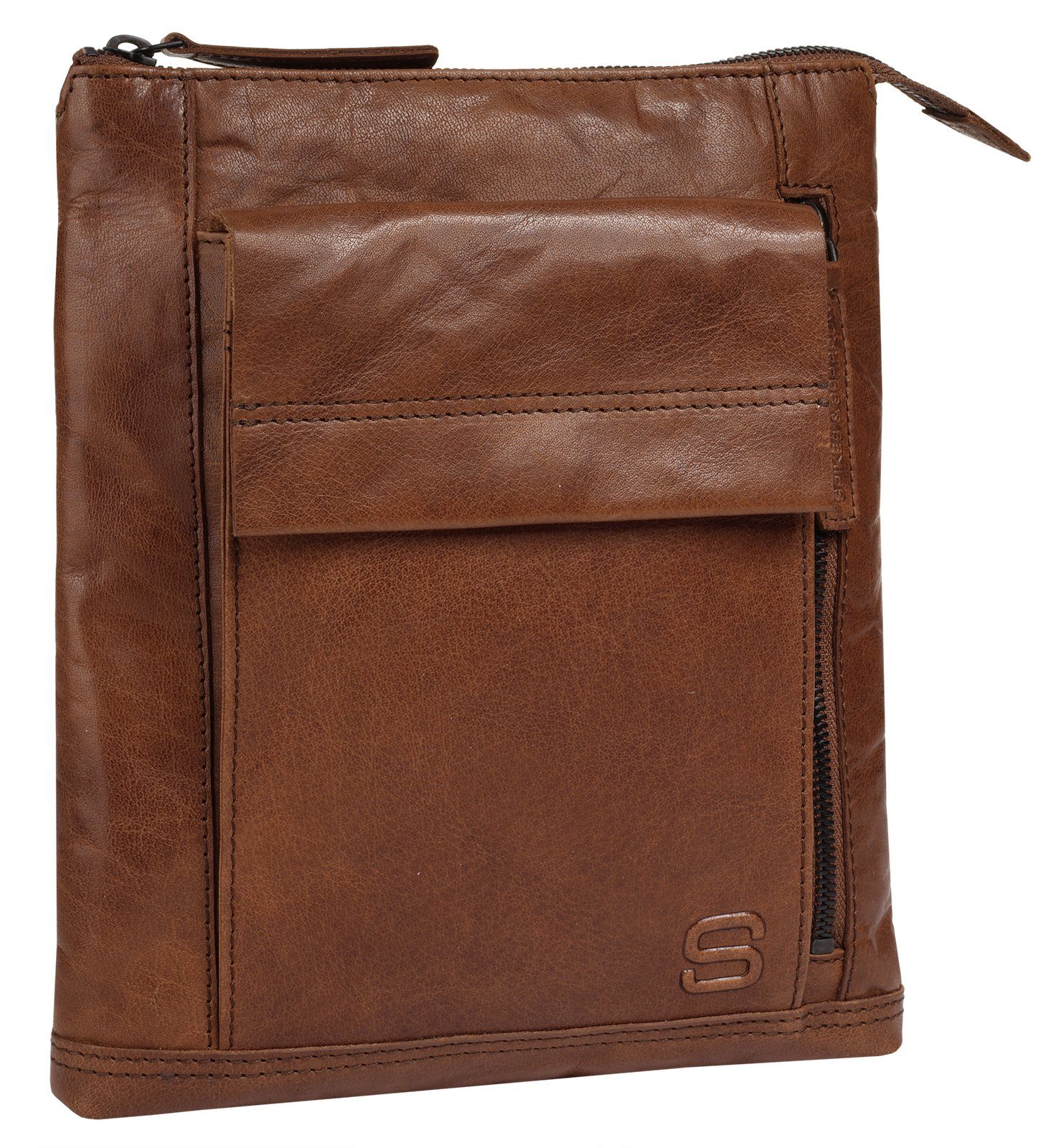 Spikes & Sparrow Schoudertas echt leder