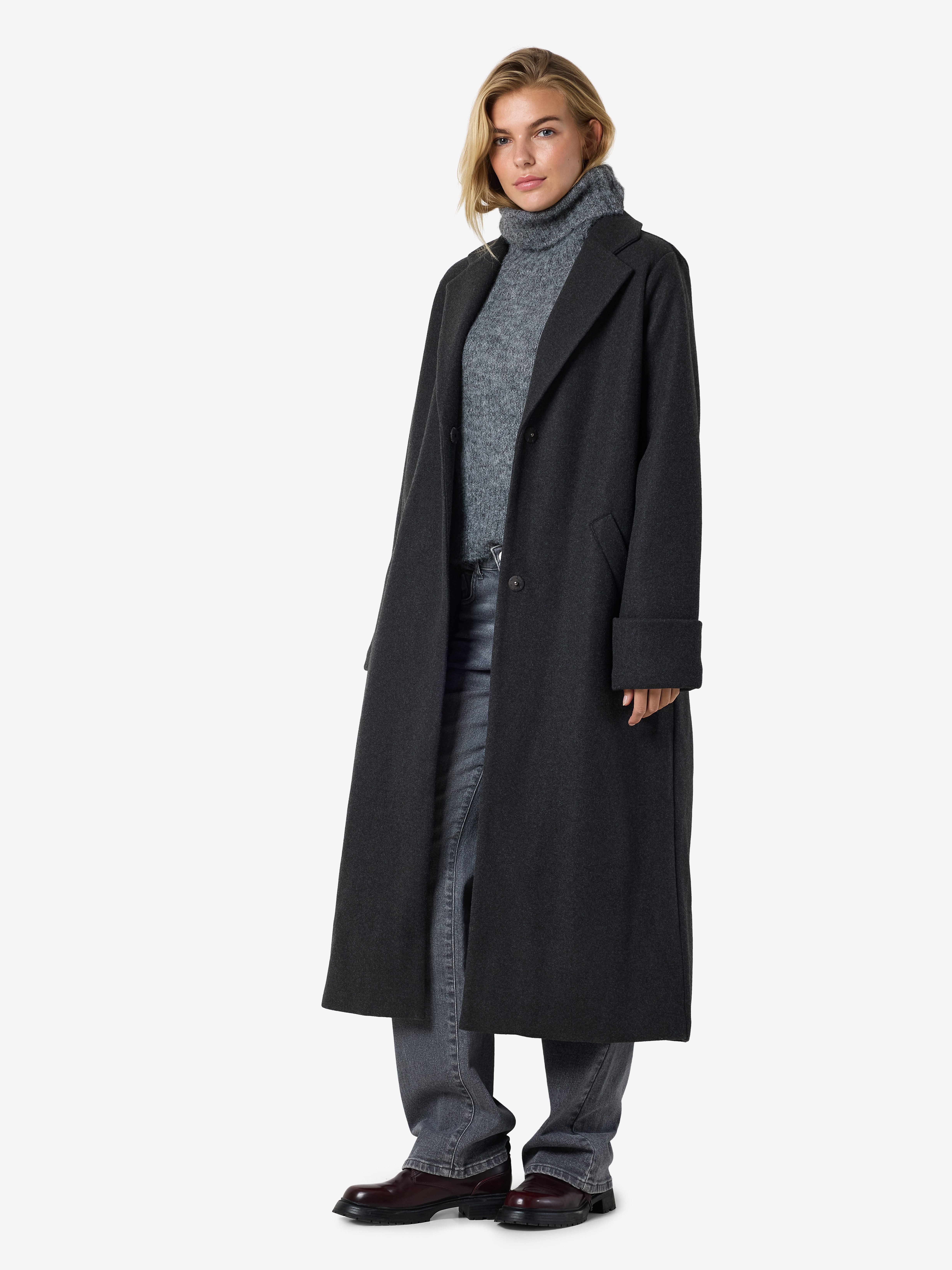 Noisy may Lange jas NMCADDY L/S LONG COAT FWD NOOS