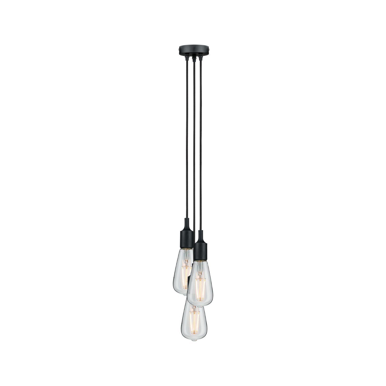 Paulmann Hanglamp Neordic Ketil max. 3x60W Zwart 230V Silikon/Kunststof (1 stuk)