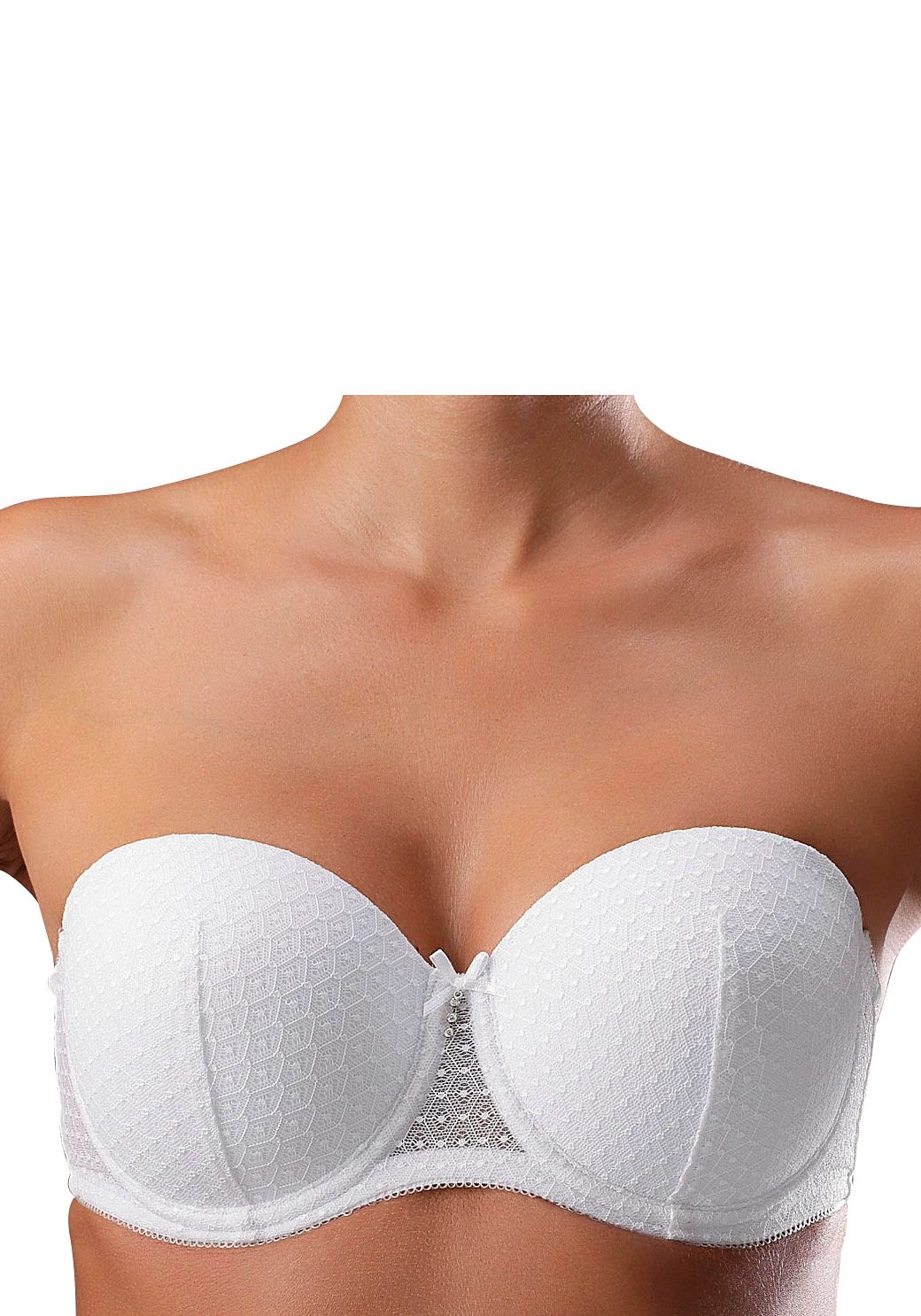 Nuance Bh met steuncups met beugel van kant met afneembare, transparante bandjes, ondergoed