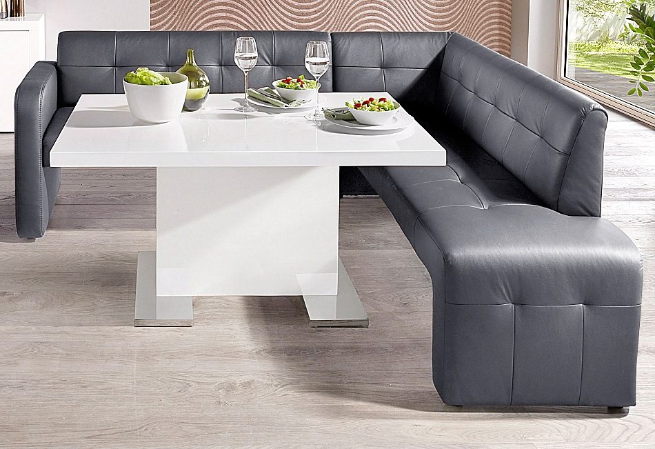 exxpo - sofa fashion Eetbank Barista, comfortabel en elegant, hoge bodemvrijheid, moderne zit- en rugverwerking, vrij in de ruimte te plaatsen
