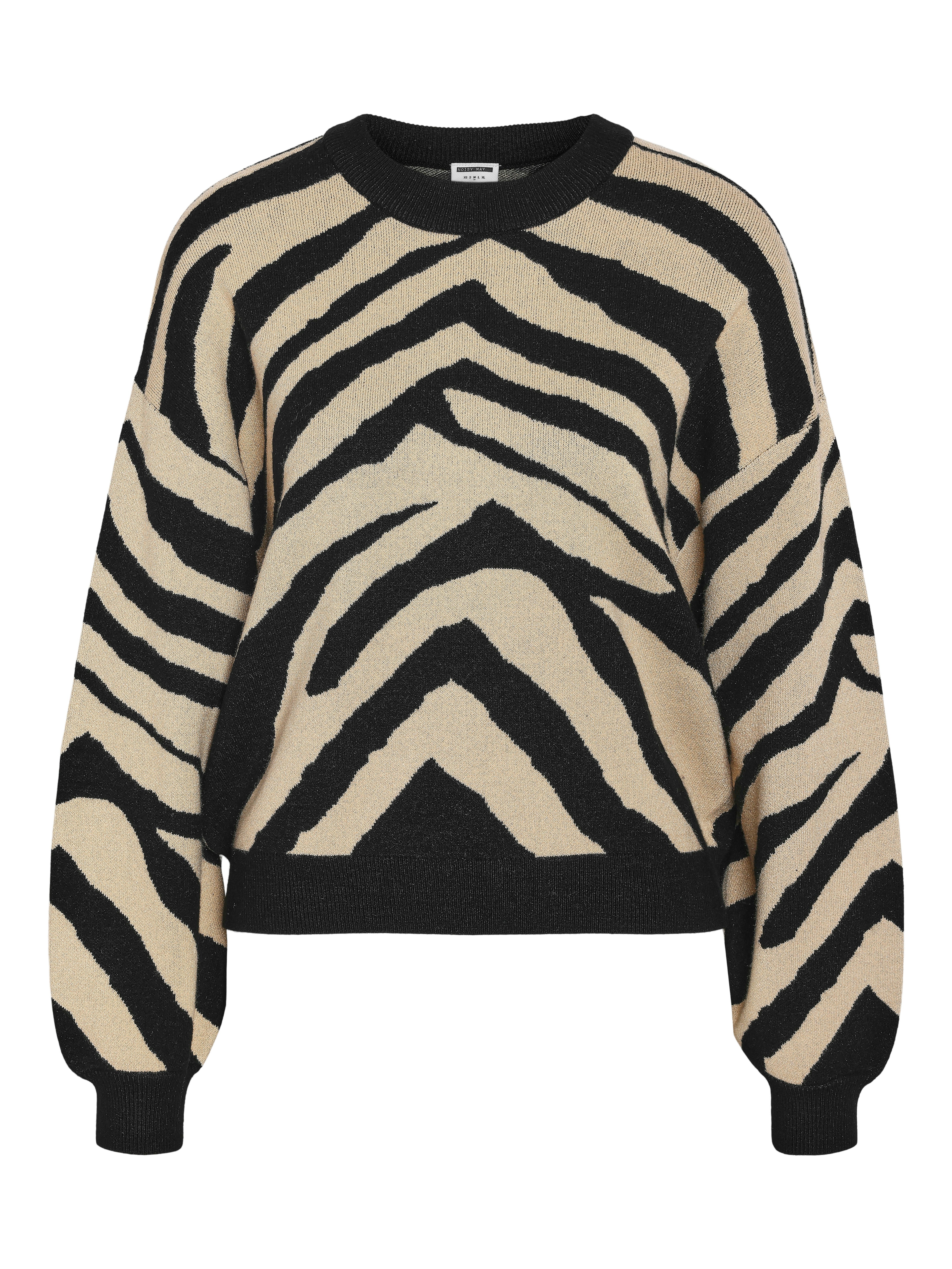 Noisy may Gebreide trui NMCHARLOTT L S O-NECK KNIT FWD NOOS