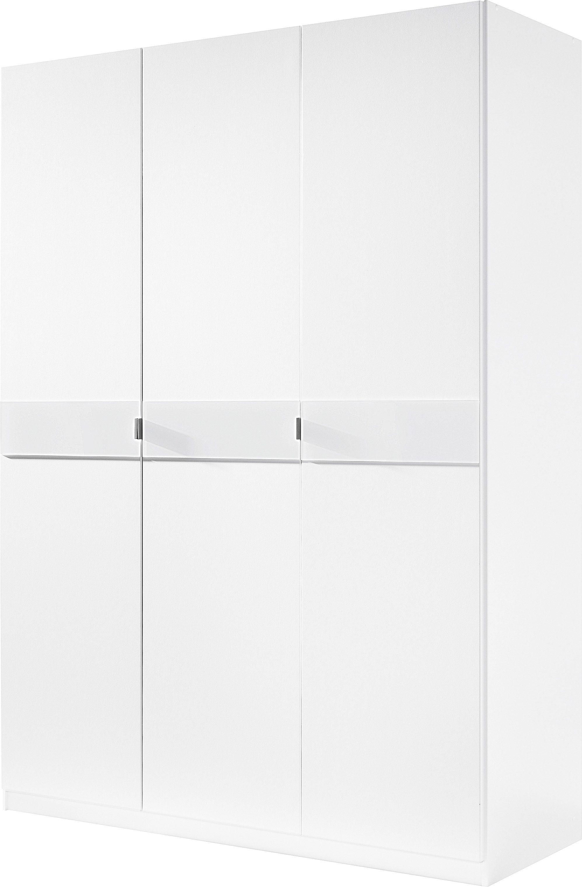 priess Kledingkast Draai-deur kast kledingkast slaapkamerkast Madrid met gekleurde glasplaat, uitbreidbaar met kastopzet madrid kledingkasten wit
