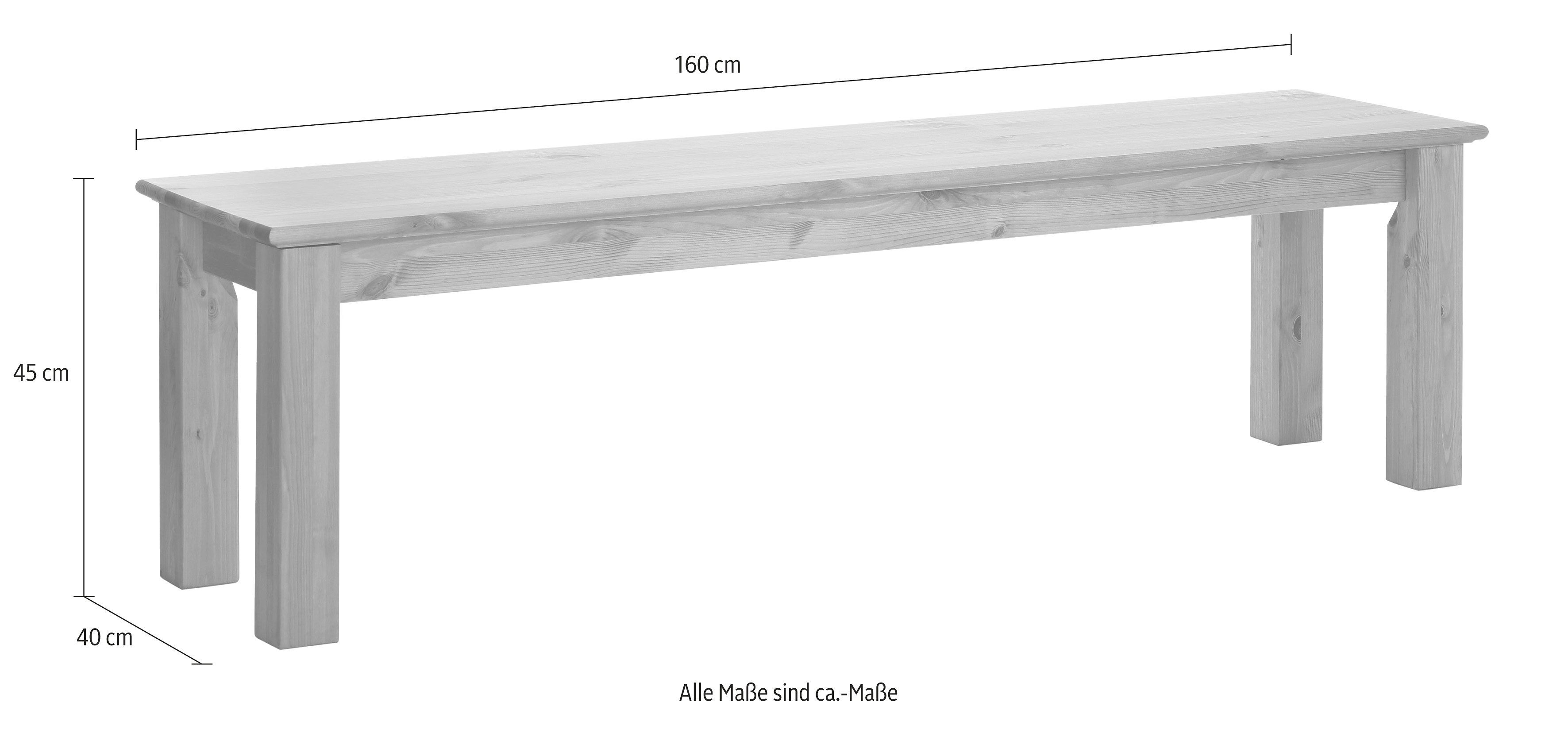 Home affaire Zitbank Breedte 120 cm, van massief, FSC®-gecertificeerd dennenhout