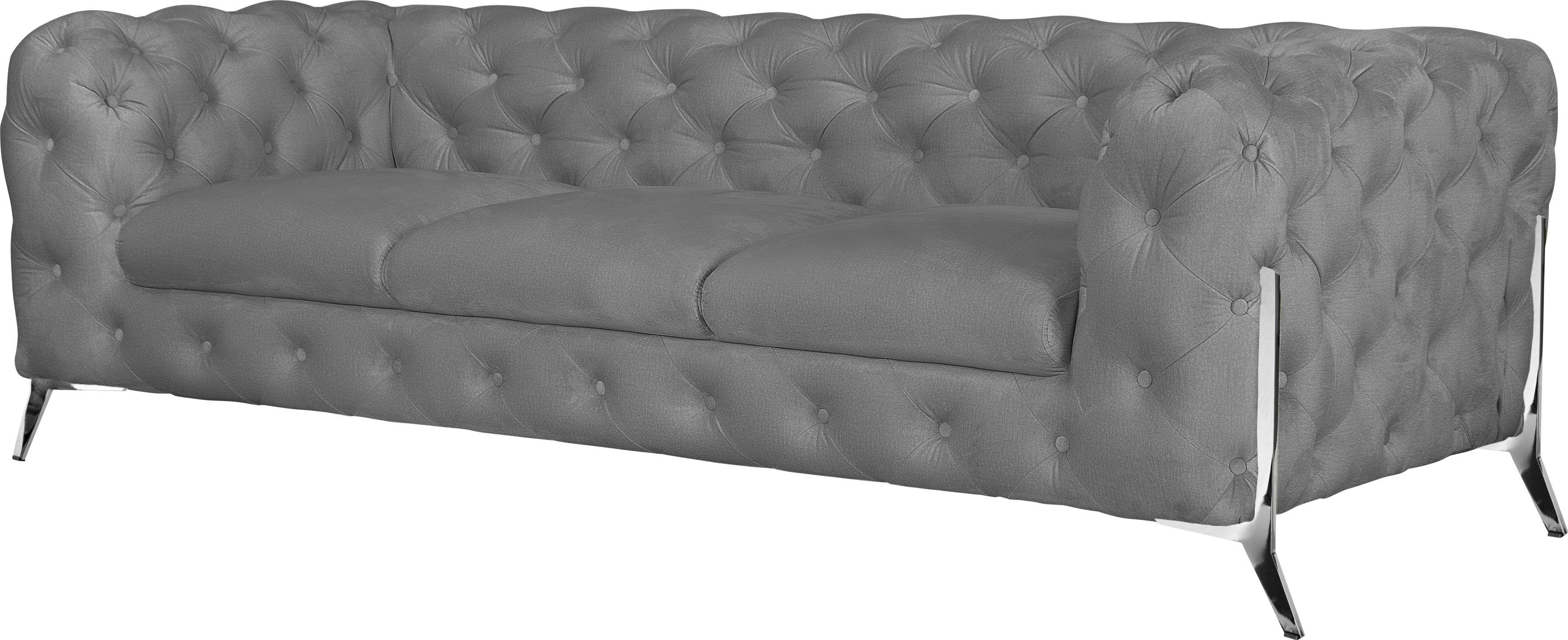 Leonique Chesterfield-bank Amaury luxueuze capitonnage, moderne chesterfield look, kleur van de poten ter keuze