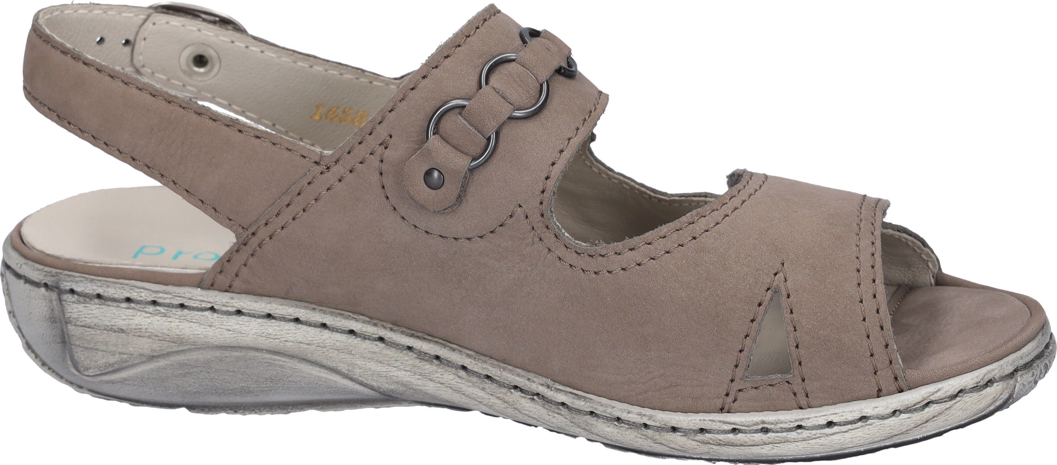 Waldläufer Sandalen Garda zomerschoen, sandaal, sleehak, met drukknoop, g-breedte