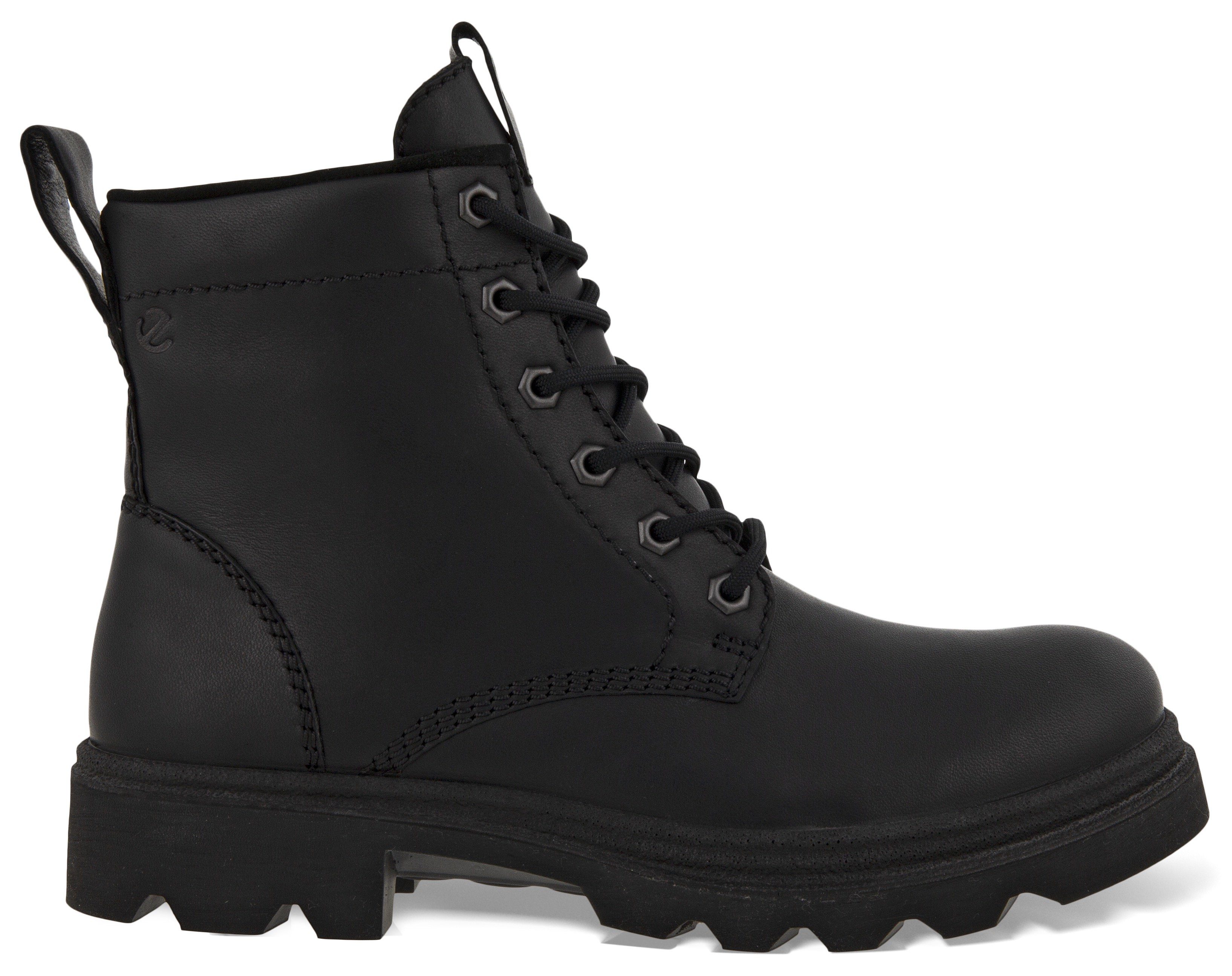 Ecco Hoge veterschoenen Grainer W ankle boot, winter boots, block heel, with lambswool lining