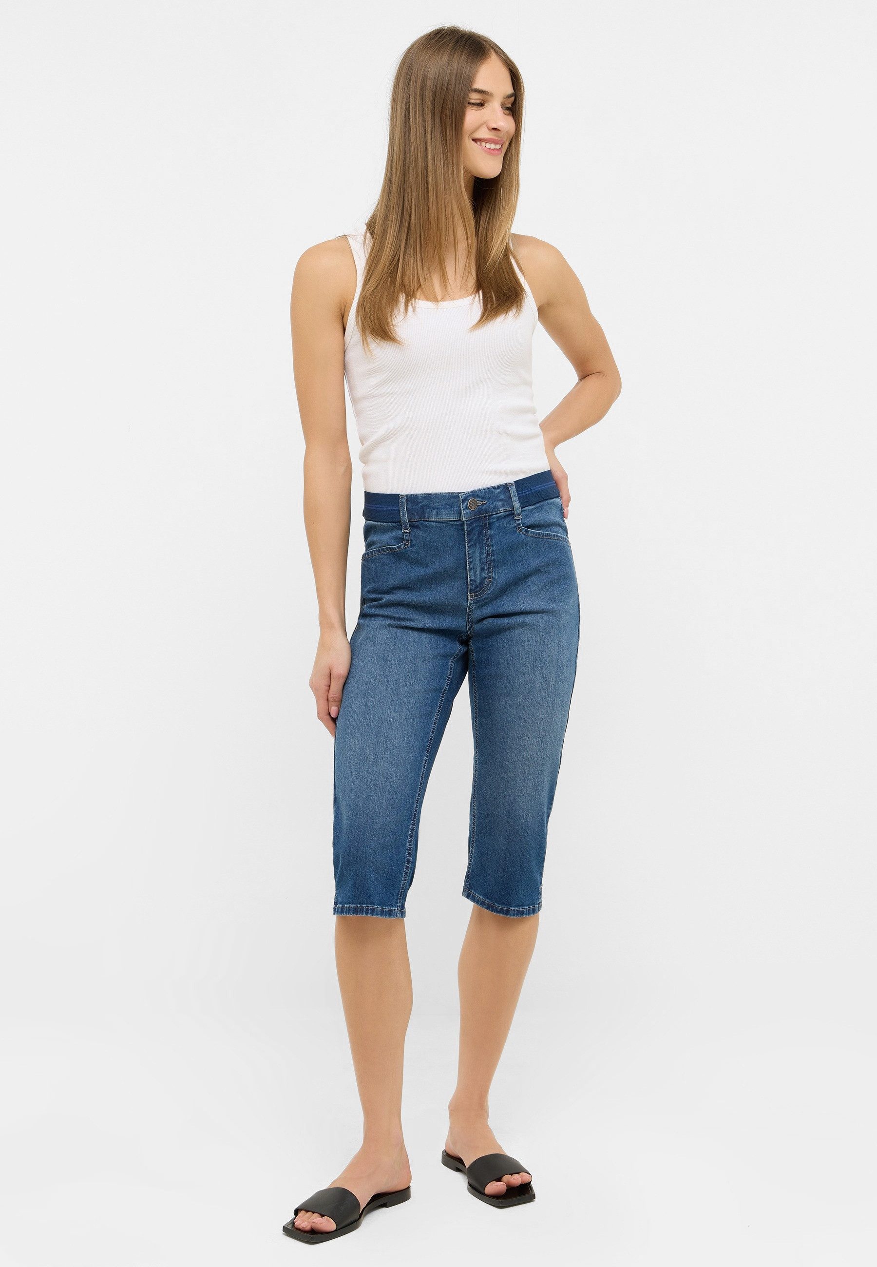 ANGELS Capri jeans ANACAPRI SPORTY met elastische tailleband