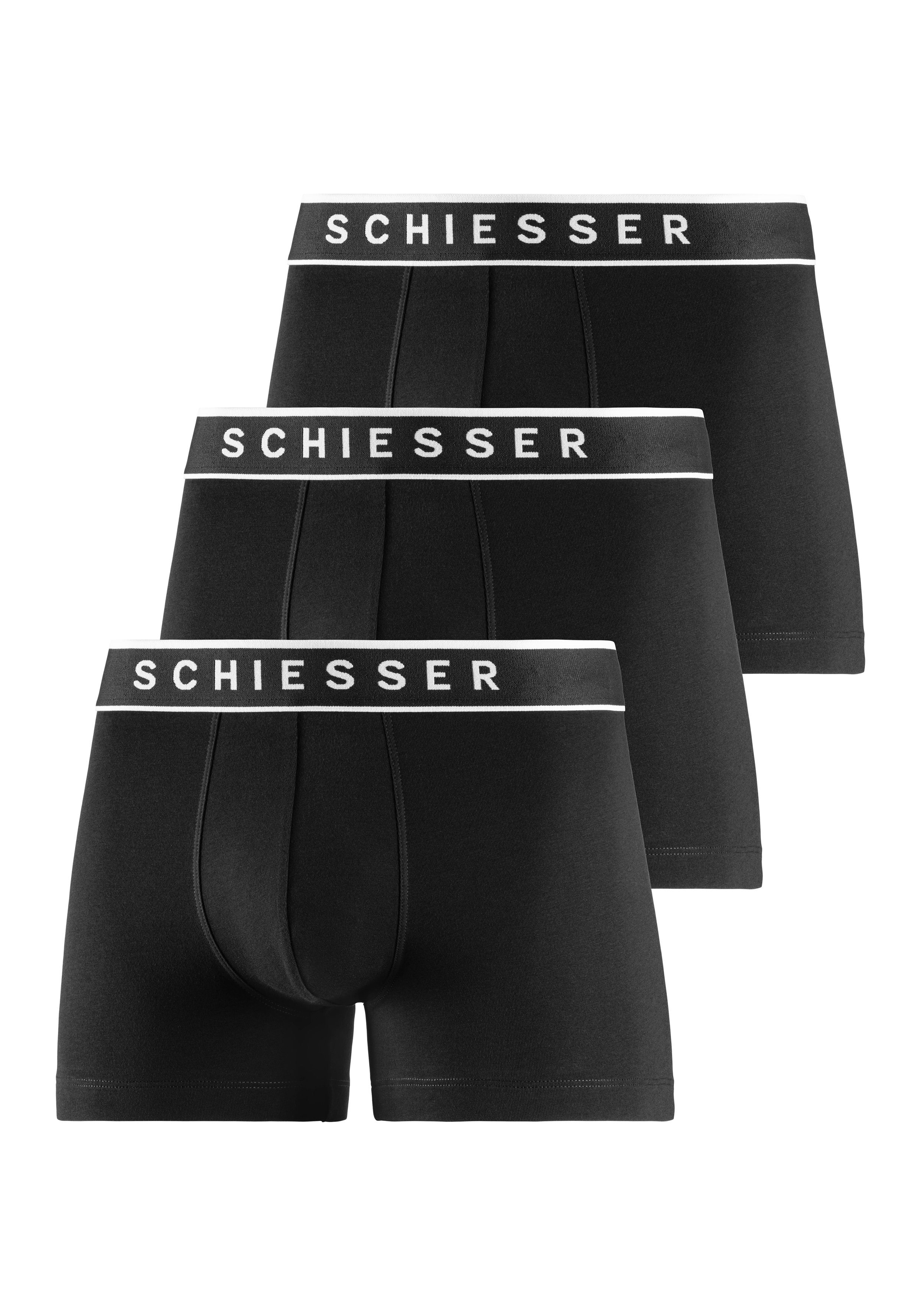Schiesser Boxershorts 95-5 zwart 3-pack