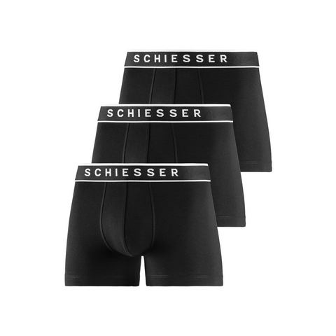 Schiesser Boxershorts 95-5 zwart 3-pack