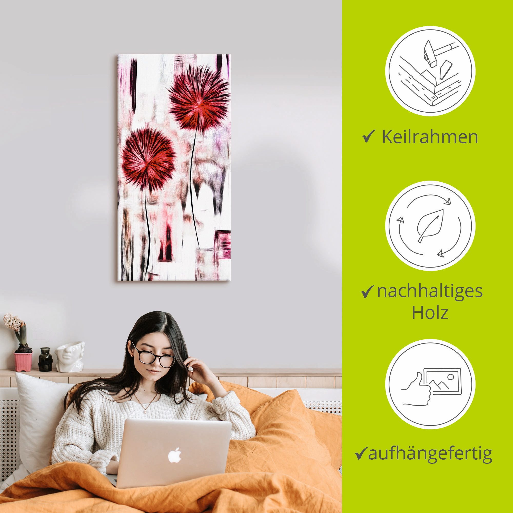 Artland Artprint Bloemen als artprint van aluminium, artprint op linnen, muursticker of poster in verschillende maten