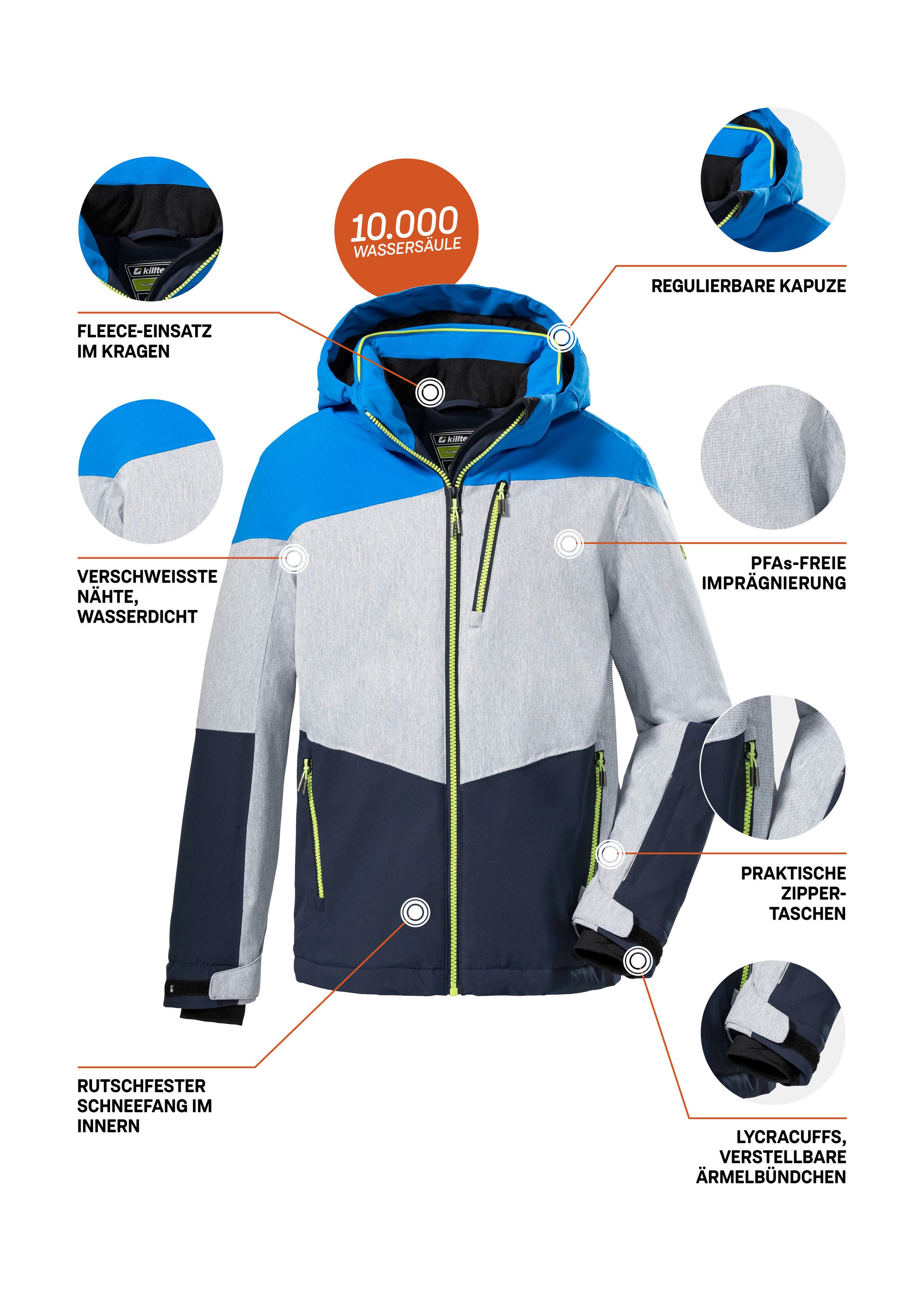 Killtec Ski-jack KSW 161 BYS SKI JCKT Waterdichte, ademende skijas met afneembare capuchon