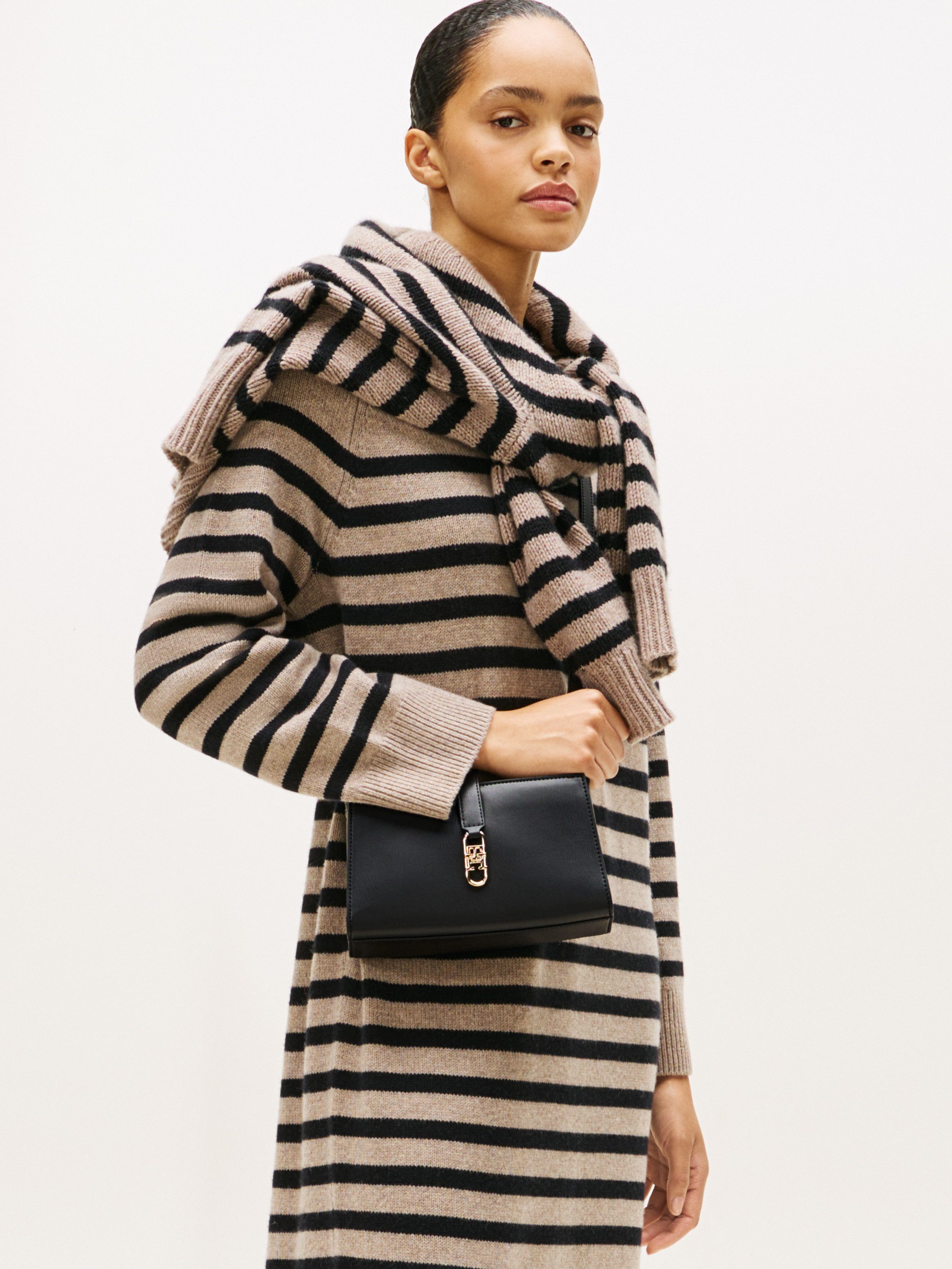 Tommy Hilfiger Schoudertas TH LIBRE MINI CROSSOVER , dames schoudertas, clutch met elegant th-sluitelement