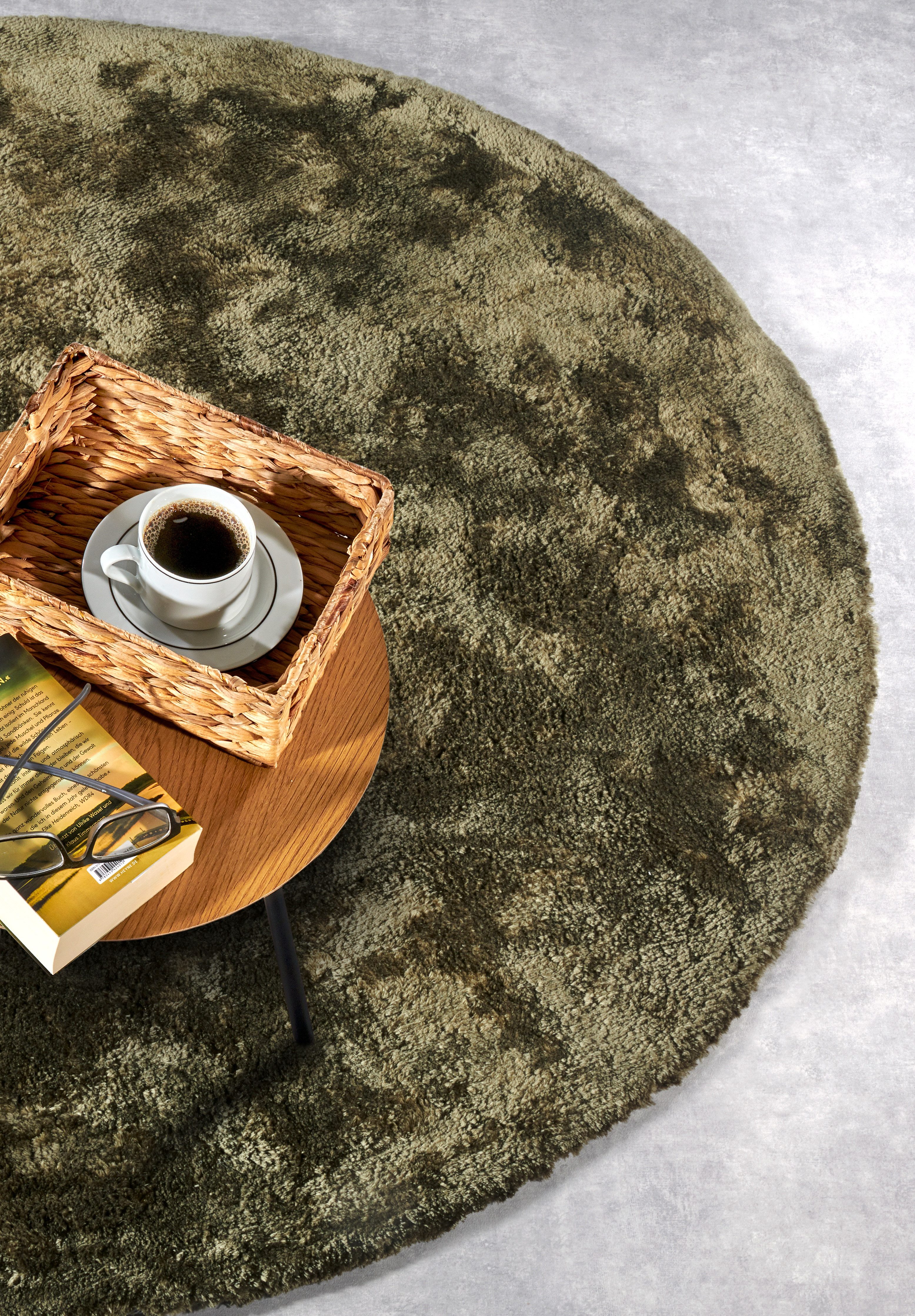 ELLE DECORATION Hoogpolig vloerkleed Calida Lange pool, shaggy, effen, pluizig, zacht, glanzend, modern, effen