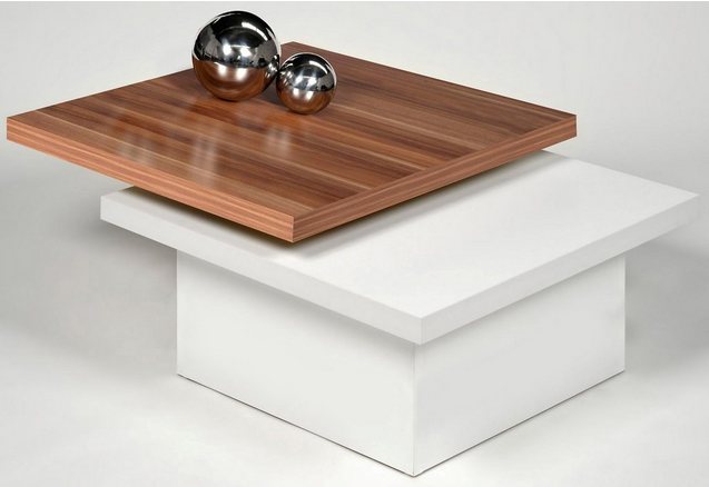 Salontafel met draaibaar tafelblad Salontafel met draaibaar tafelblad