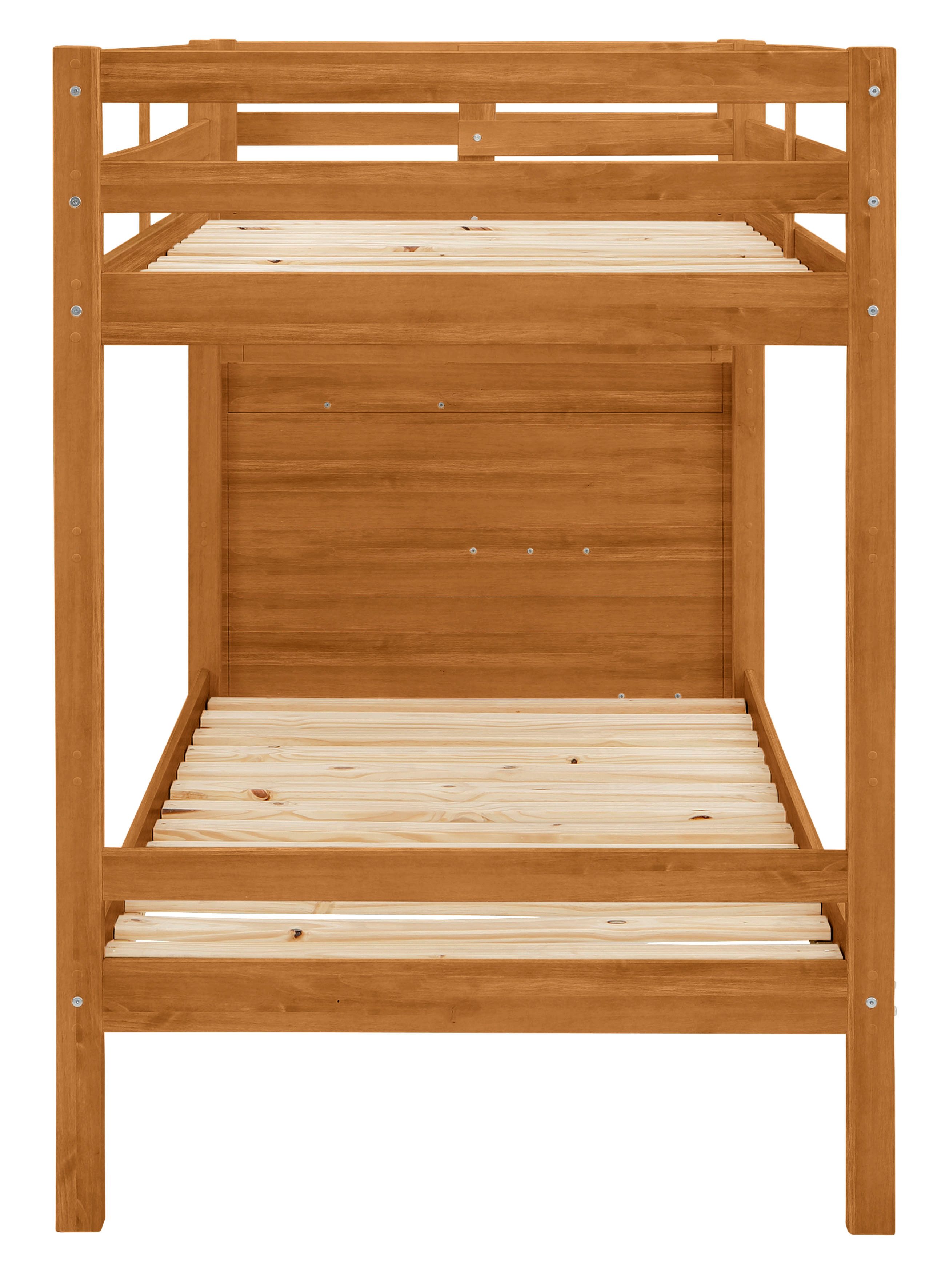 Lüttenhütt Stapelbed Alpi, draagvermogen 250 KG! Grenenhout, stapelbed, inclusief lattenbodem, ligoppervlak 90x200 cm