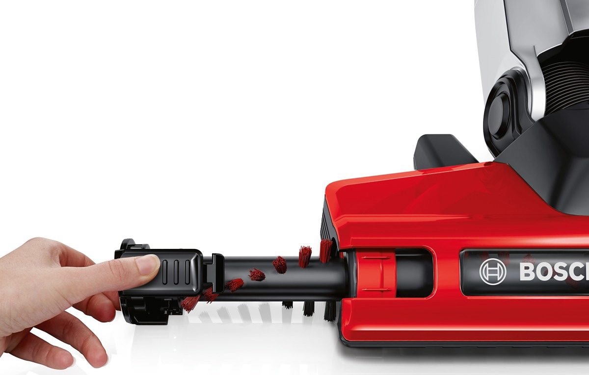 BOSCH Accu-steelstofzuiger Athlet ProAnimal BCH6ZOOO, 25.2 V, ideaal voor dierenharen, vrijstaand Accessoire-set, voor alle vloertypes, turbo-instelling, tot 60 minuten looptijd, rood