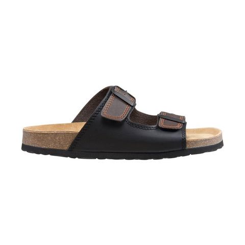 Schoen: LICO Slippers - zwart / bruin