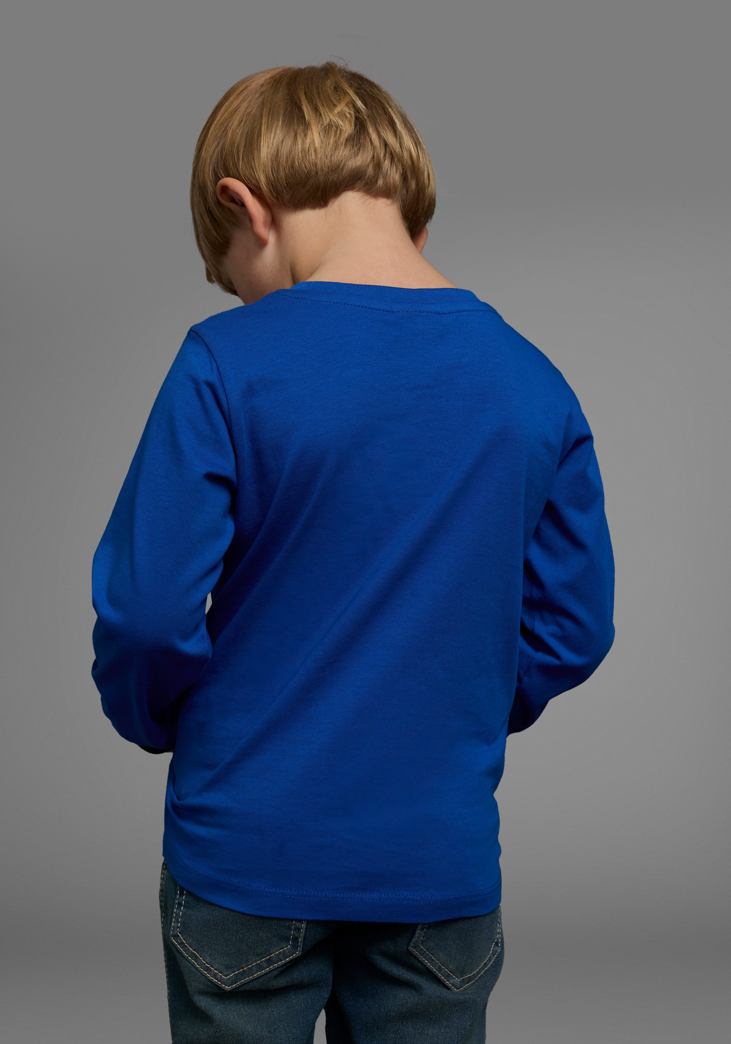 KIDSWORLD Shirt met lange mouwen Politie Lange mouwen, basic pasvorm, bedrukt, ronde hals