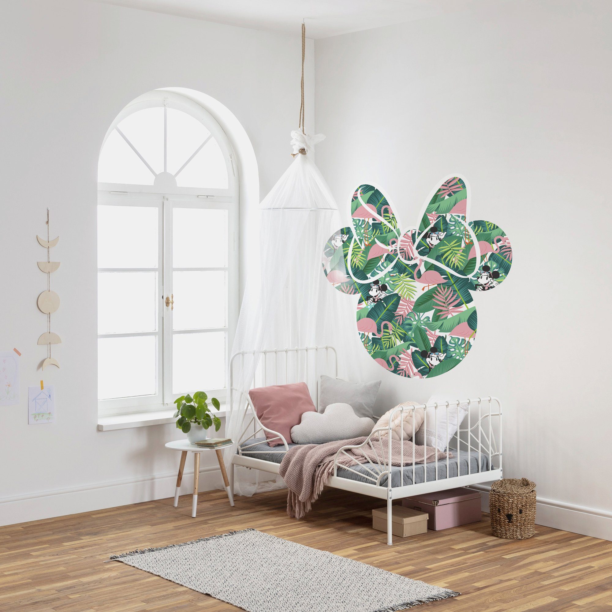 Komar Vliesbehang Zelfklevend vlies - Minnie Head Tropical - Afmeting 125 x 125 cm (1 stuk)