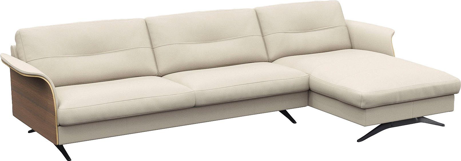 FLEXLUX Hoekbank Glow, super comfortabel door hoogwaardige zitconstructie met binnenvering, L-vorm