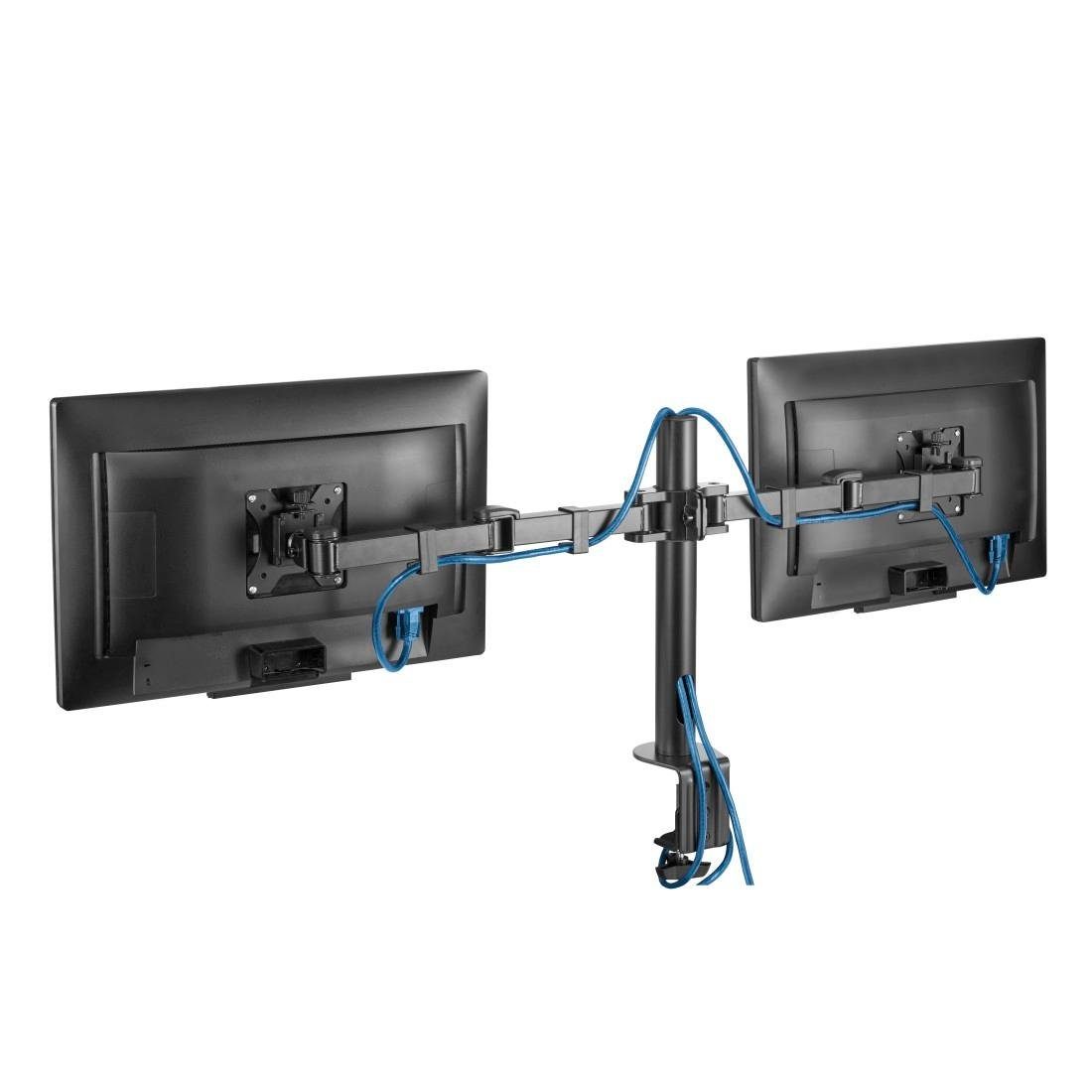 Hama Monitorhouder Beeldschermsteun, 2 monitoren, dubbele arm zwart