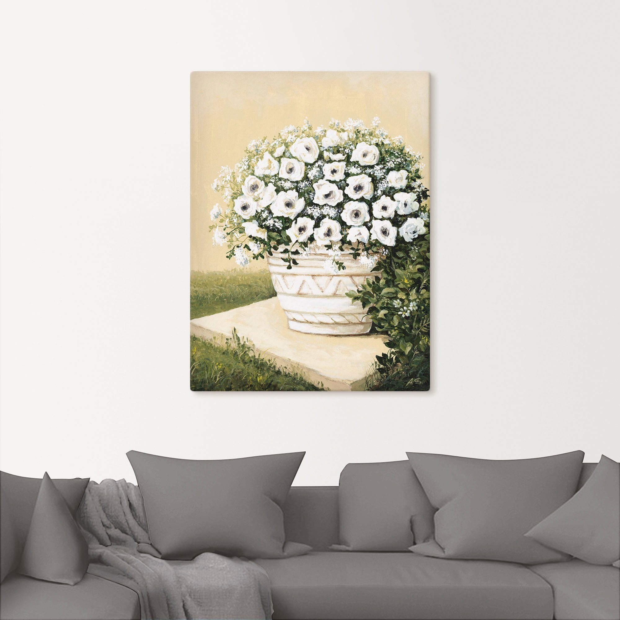 Artland Artprint op linnen Bloempot II gespannen op een spieraam