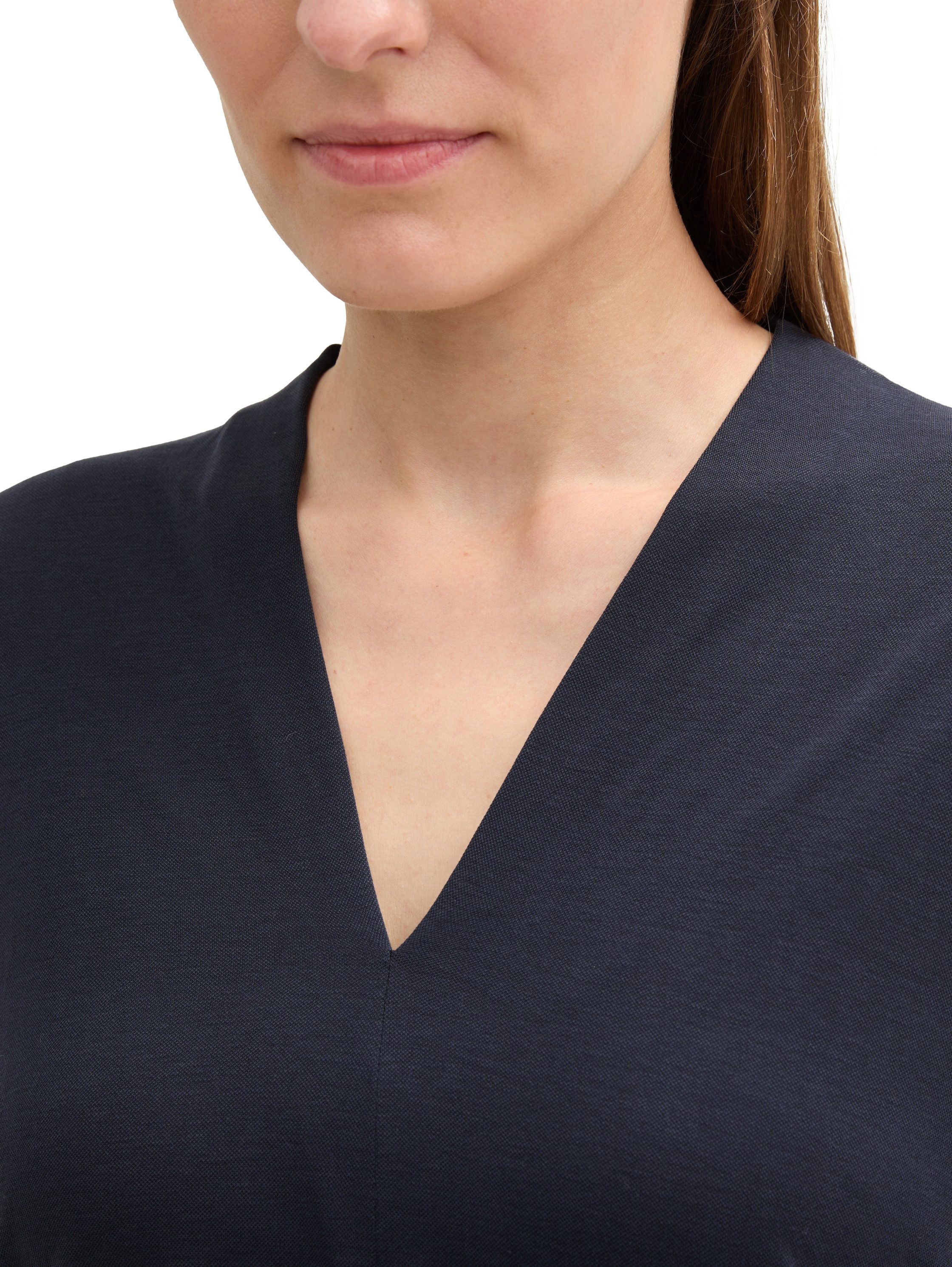 Tom Tailor Shirt met lange mouwen met v-hals