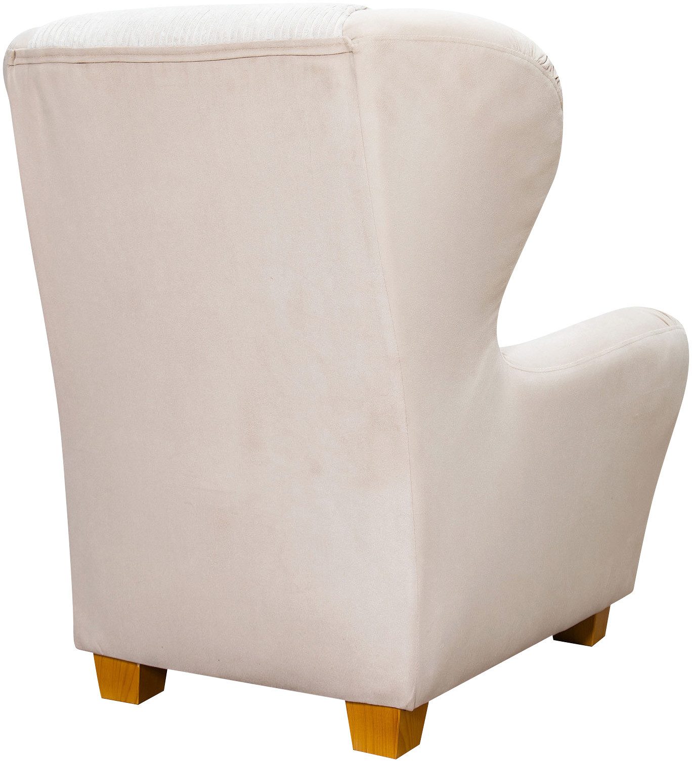 Home affaire Oorfauteuil Oliver Oorstoel, met poef, sierkussens, klassieke vorm (2 stuks)