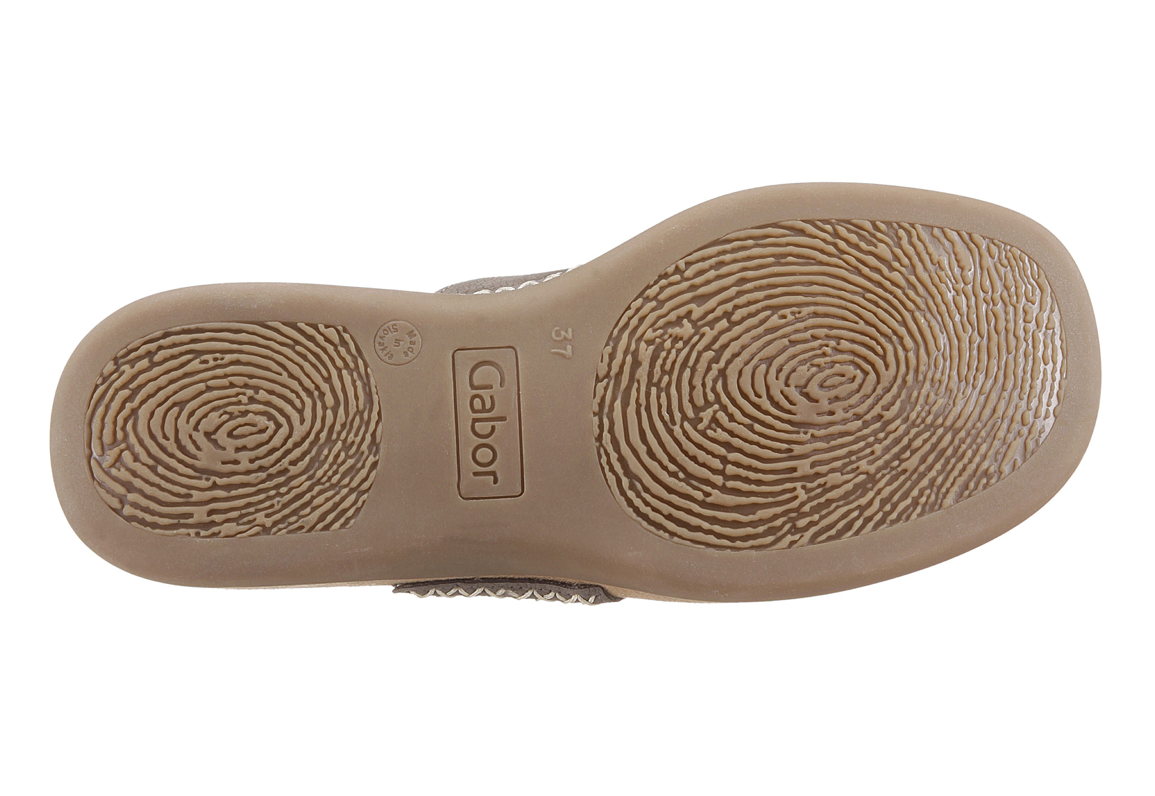 Gabor Teenslippers , sleehak, zomerschoen, dianette met contrastkleurig borduursel